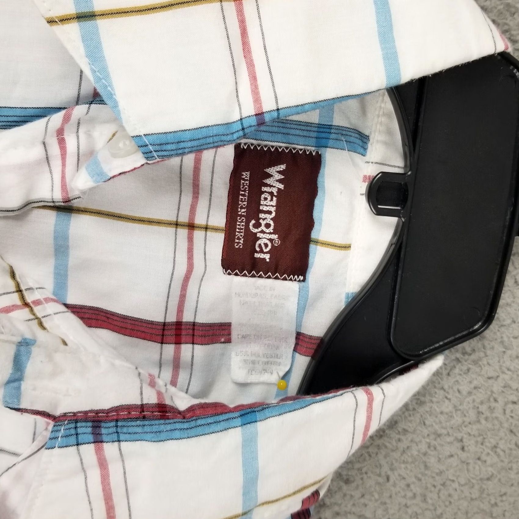 Wrangler VINTAGE Wrangler Shirt Women XL Pearl Snap Western Cowgirl White Plaid 21X27 Size XL / US 12-14 / IT 48-50 - 5 Thumbnail