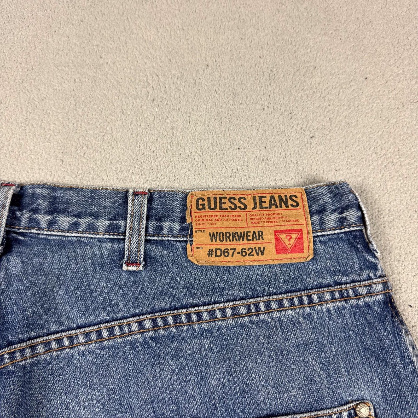 Guess Guess Vintage Denim Shorts 38 Blue Carpenter Jorts Y2K Size US 38 / EU 54 - 7 Thumbnail