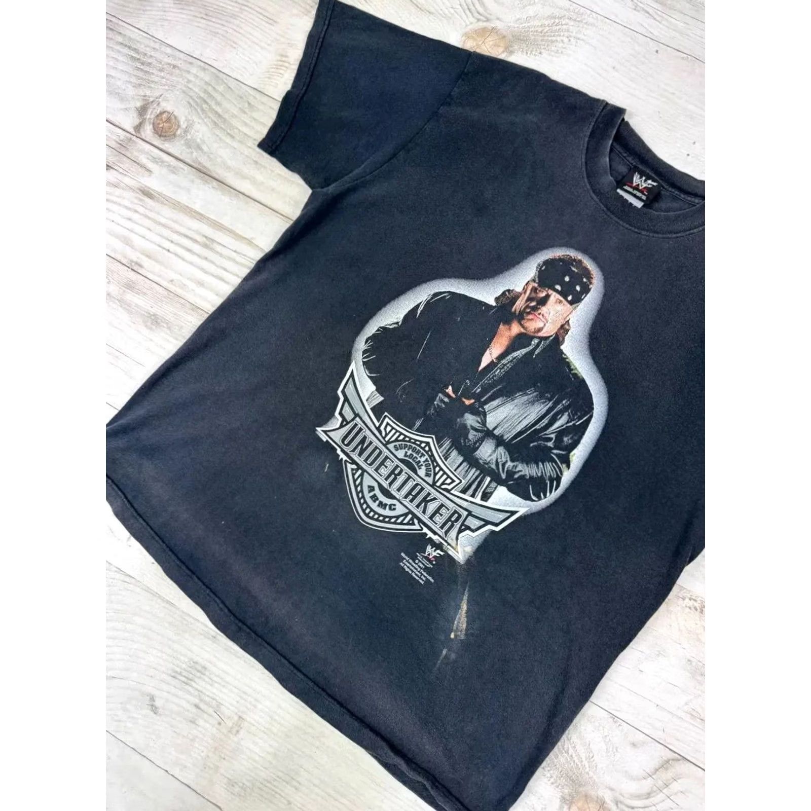 Vintage VINTAGE WWE Undertaker T-Shirt Wrestling Men L Black 90s WWF WWE Shirt Adult Large Black Mens Size US L / EU 52-54 / 3 - 3 Thumbnail