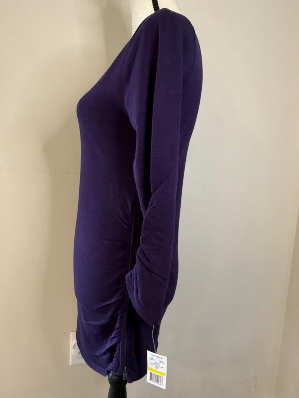 Other Love Always grape purple mini dress side ruching & zip SZ M Size M / US 6-8 / IT 42-44 - 3 Thumbnail