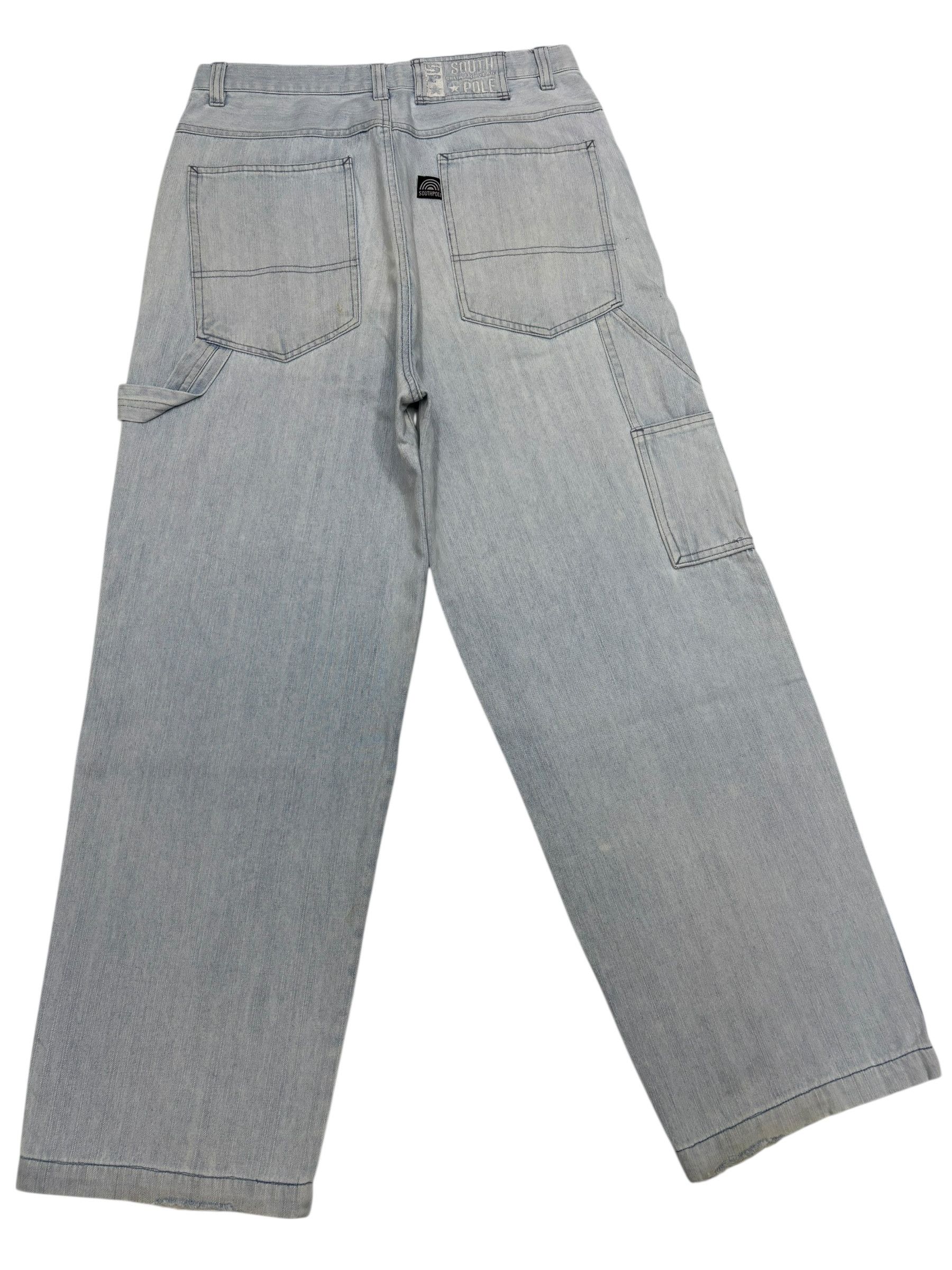 Southpole 🔥SOUTHPOLE BAGGY JEANS BLUE WASH WORKWEAR DENIM Size US 30 / EU 46 - 5 Thumbnail