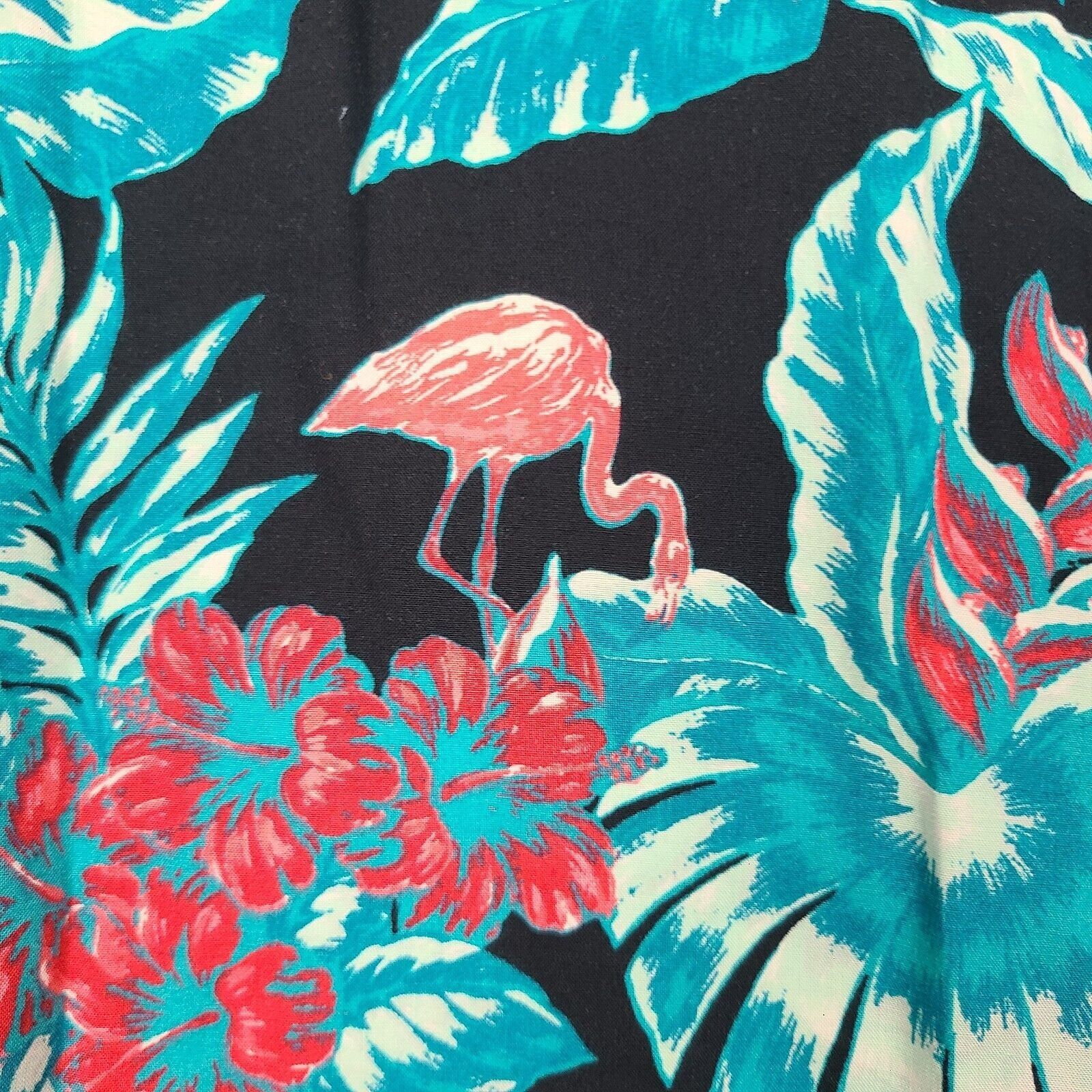 Cubavera Cubavera Flamingo Beach Party Button Down Black Mens Size X- Size US XL / EU 56 / 4 - 2 Thumbnail
