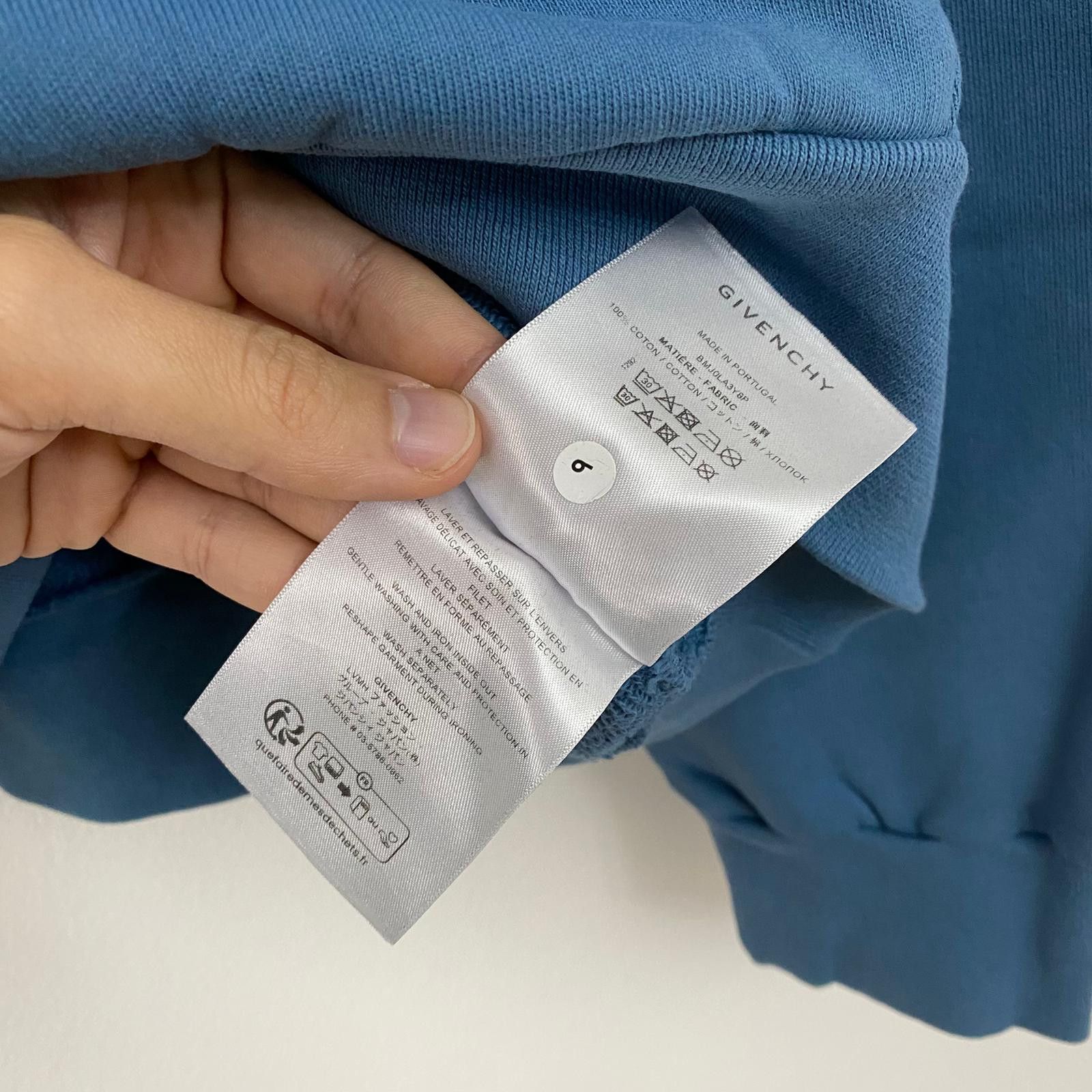 Givenchy Blue Embroidered 4G Logo Oversized Hoodie Size US XL / EU 56 / 4 - 7 Thumbnail