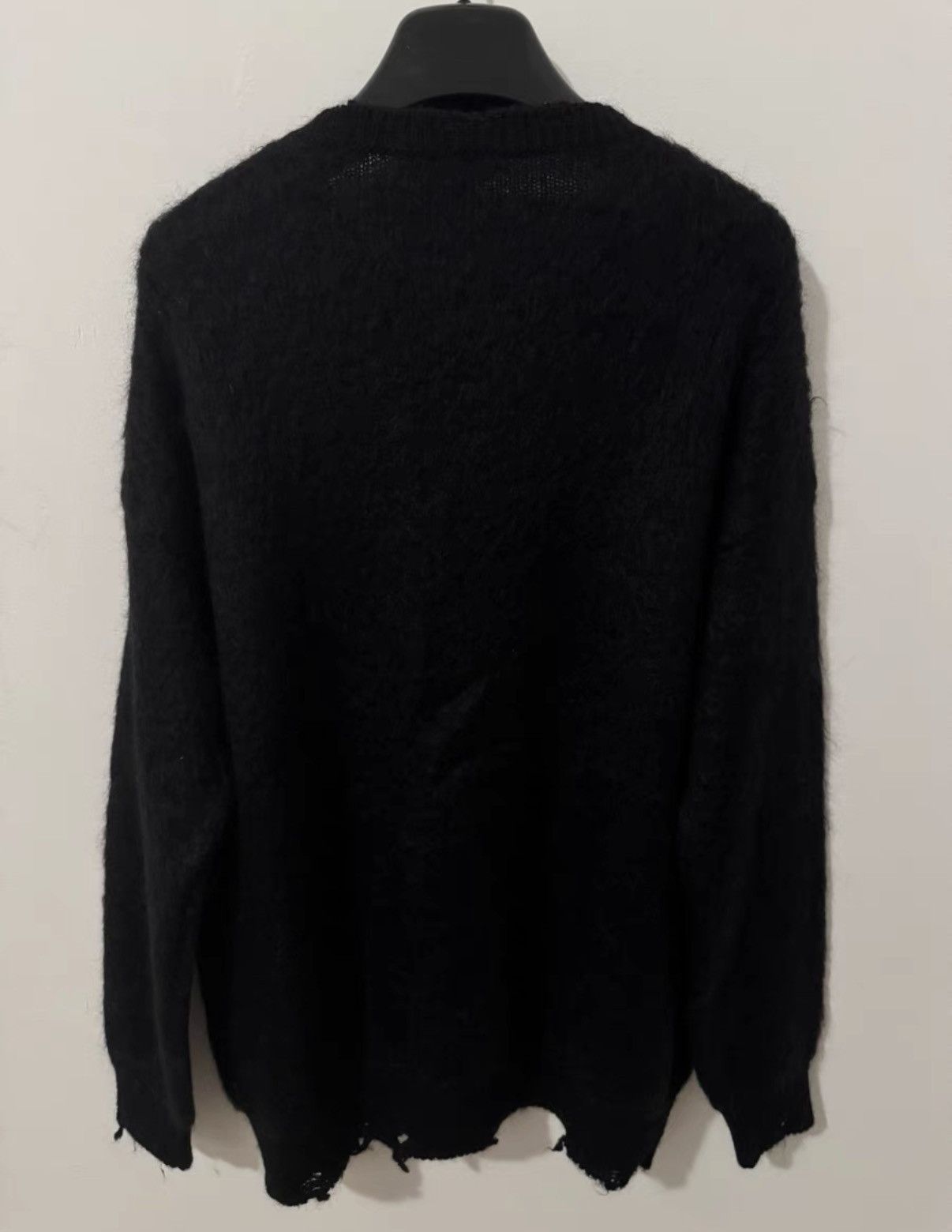 Saint Laurent Paris Saint Laurent (SLP) 22FW Black/White Mohair Playboy Sweater Size US XL / EU 56 / 4 - 2 Thumbnail
