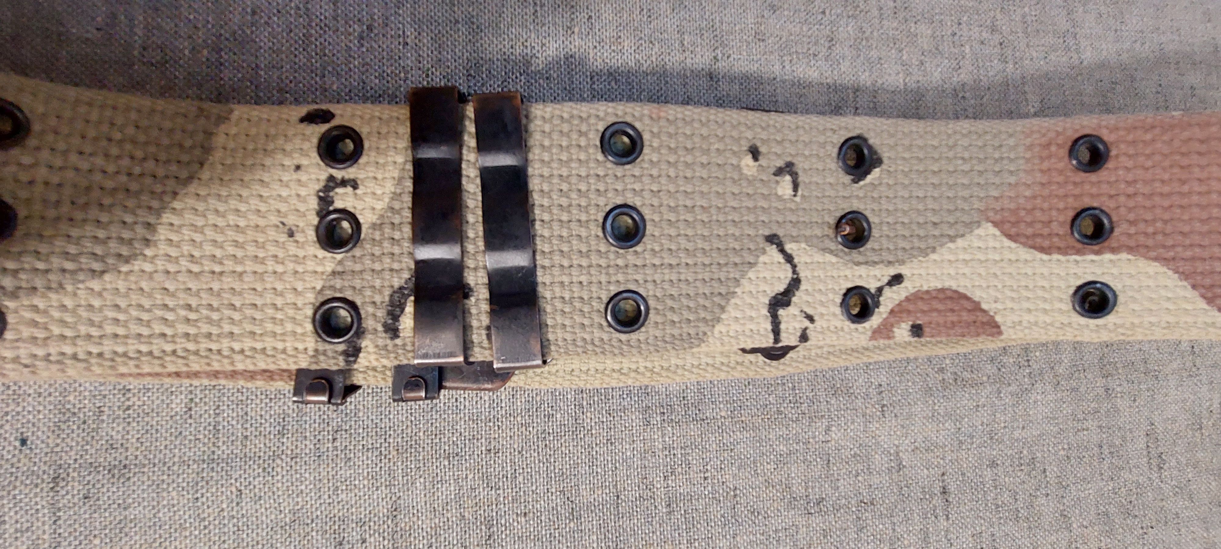 Pepe Jeans Pepe Jeans Y2K Wide Camo Canvas Belt w/ Hooks Size ONE SIZE - 10 Thumbnail
