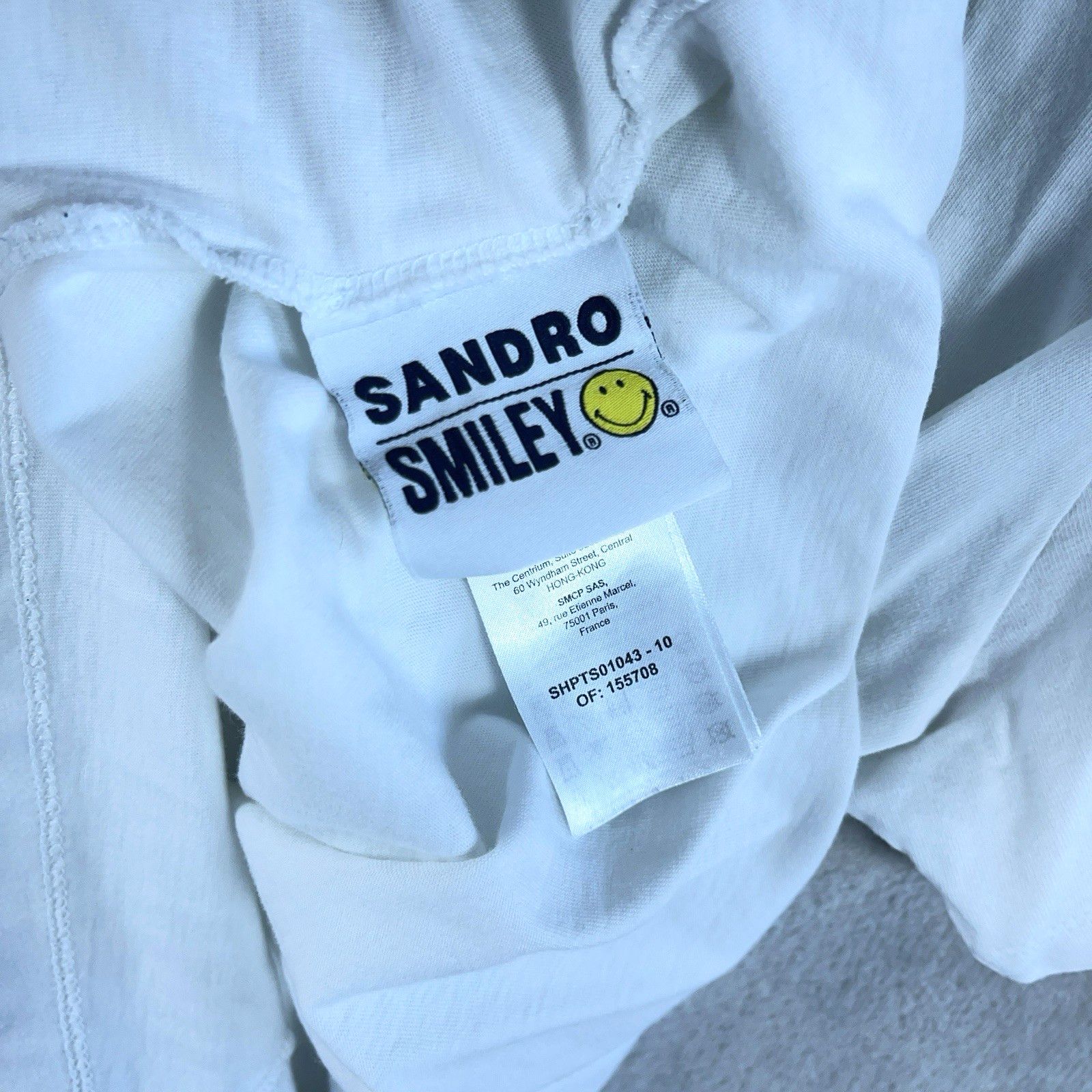 Sandro Sandro x Smiley Face Colab White T Shirt Men's Medium 42" Size US M / EU 48-50 / 2 - 4 Thumbnail