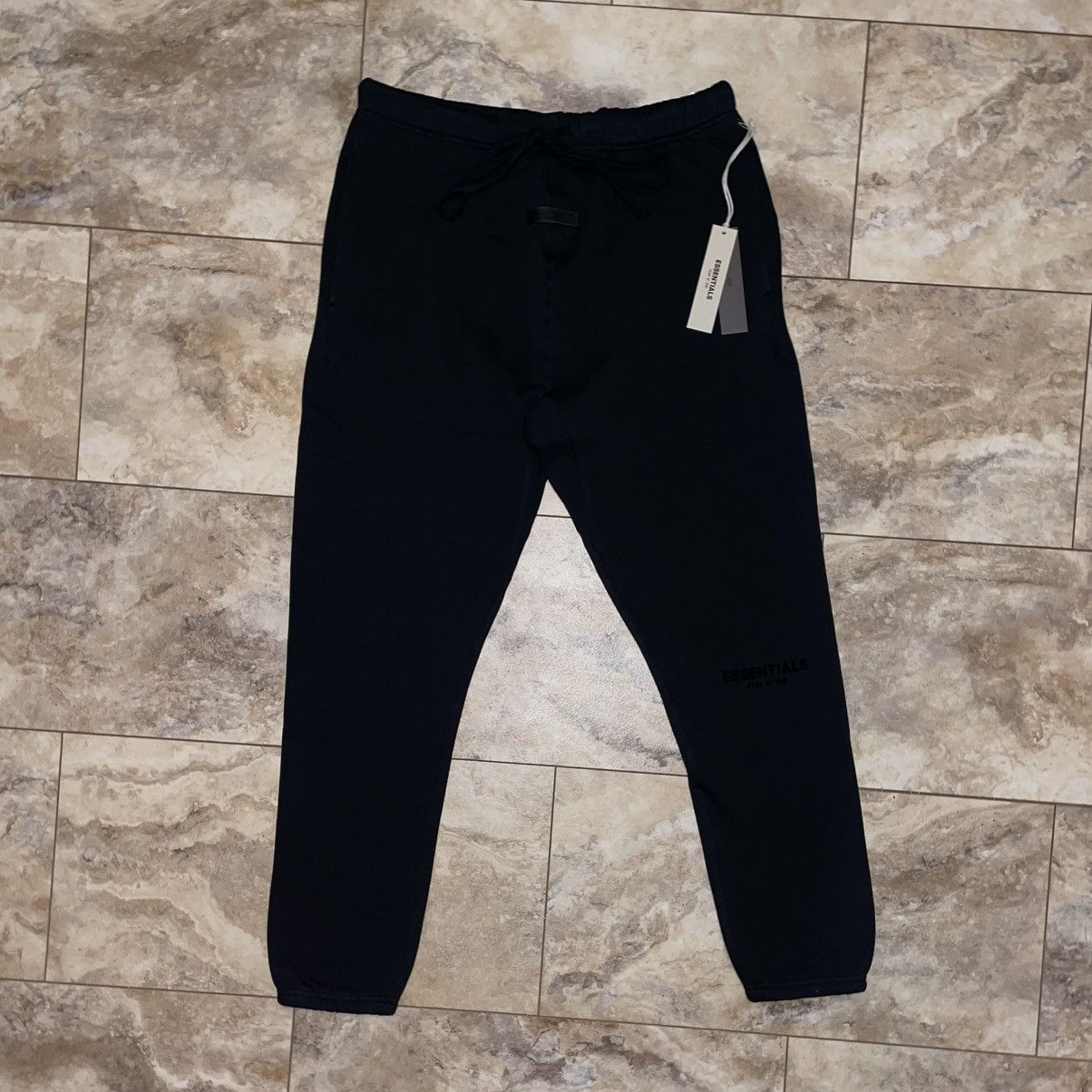 Fear of God Essentials Sweatpants Stretch Limo Black Size XL