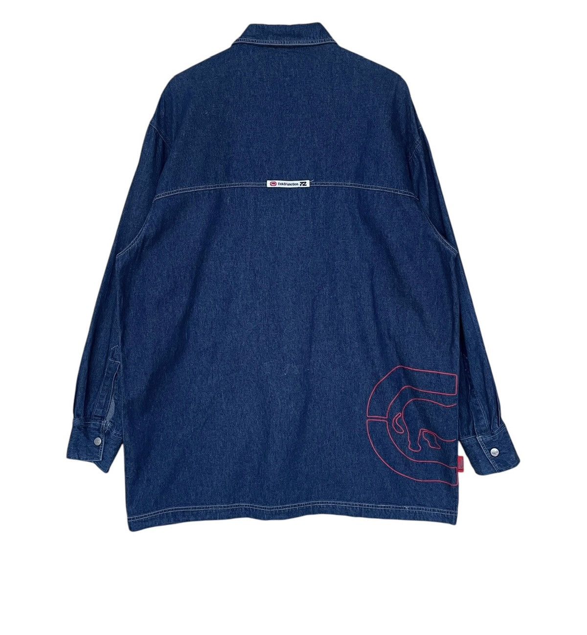 Ecko Unltd. × Vintage Vintage Brand Ecko Hip Hop Baggy Denim Shirt 2000s Size US L / EU 52-54 / 3 - 2 Thumbnail