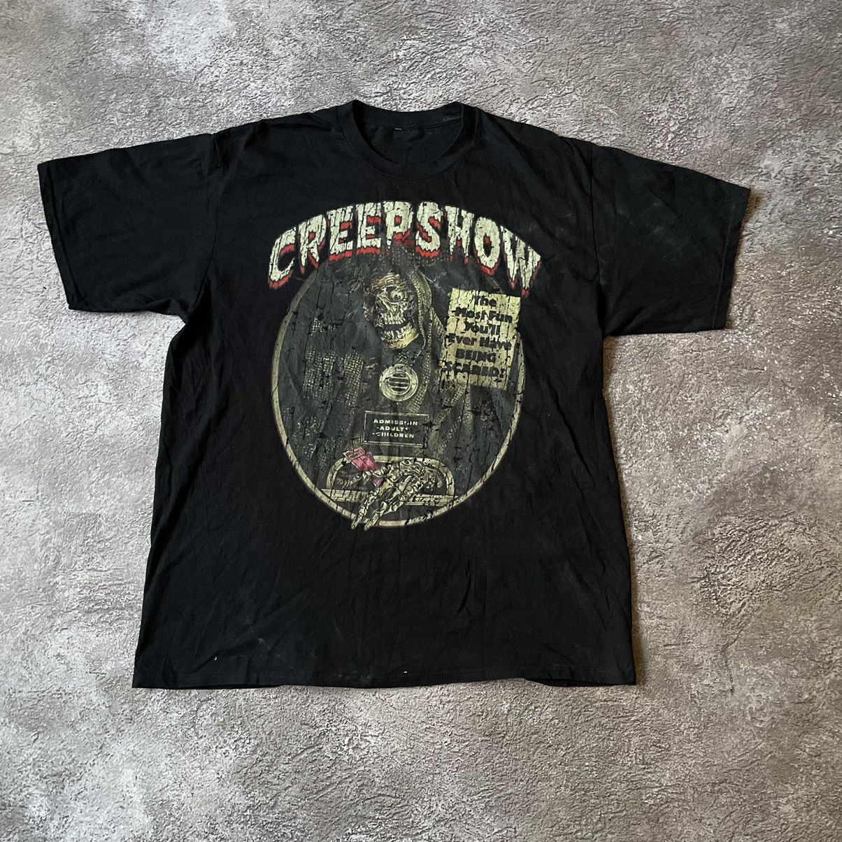 Vintage Vintage 90s Creepshow Horror Graphic Tee Faded Black Baggy L Size US L / EU 52-54 / 3 - 3 Thumbnail