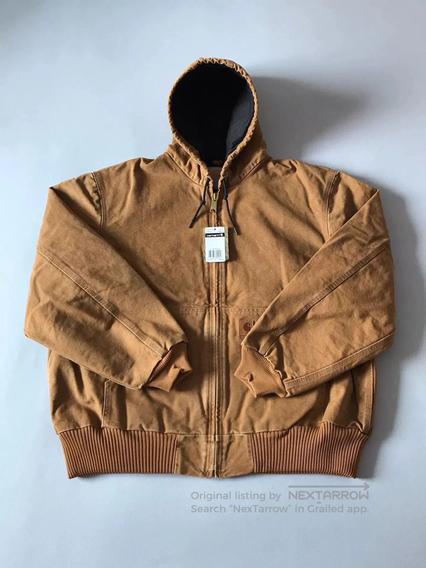 Carhartt Carhartt J130 Brown Hooded Work Jacket. Size US XL / EU 56 / 4 - 1 Thumbnail