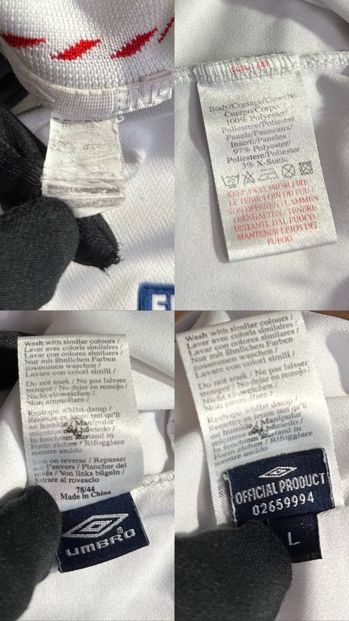 Umbro × Vintage Umbro England home 2005 - 2007 football shirt jersey soccer Size US L / EU 52-54 / 3 - 11 Thumbnail