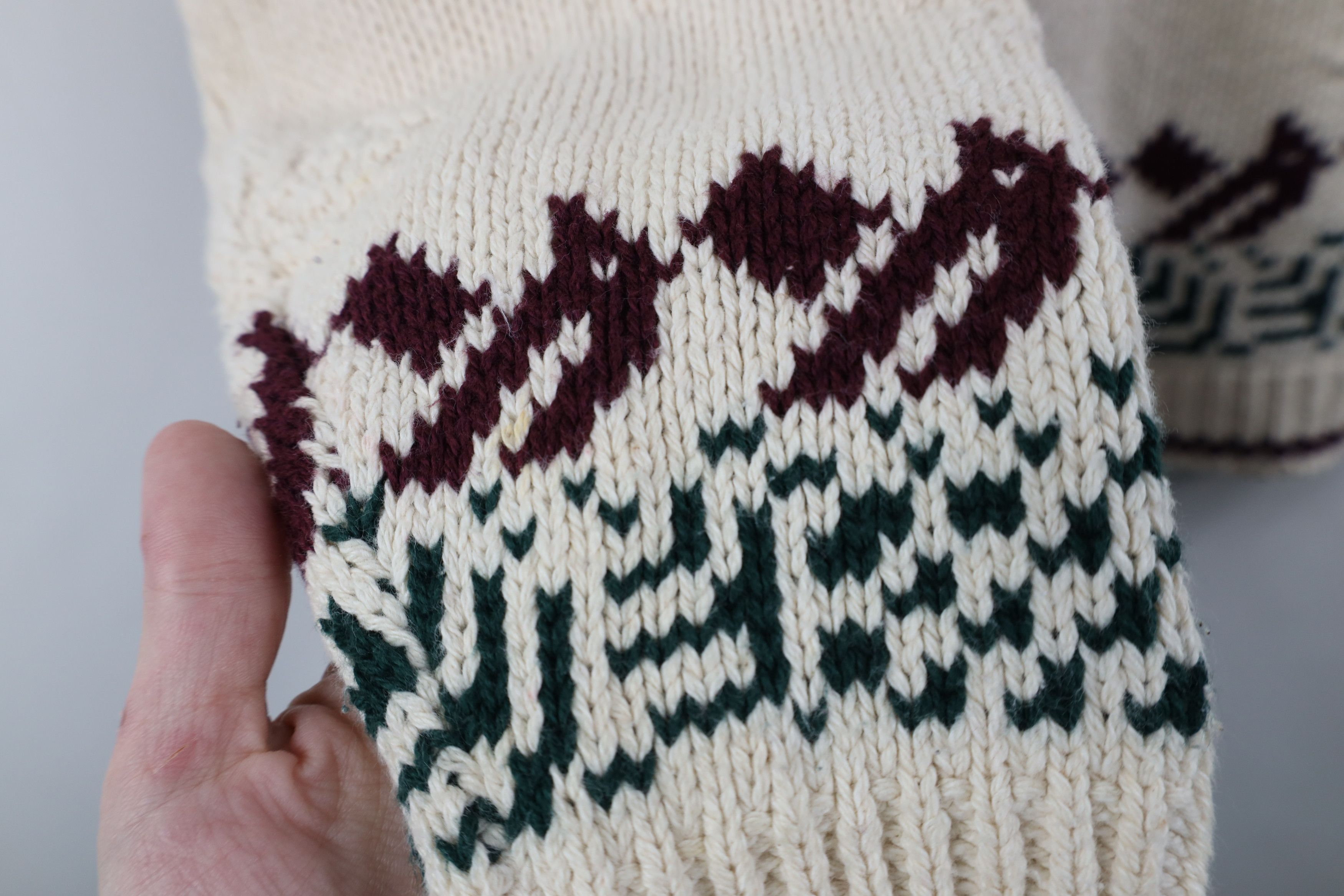Vintage Vintage 90s Streetwear Winter Bird Cotton Knit Sweater USA Size L / US 10 / IT 46 - 7 Thumbnail