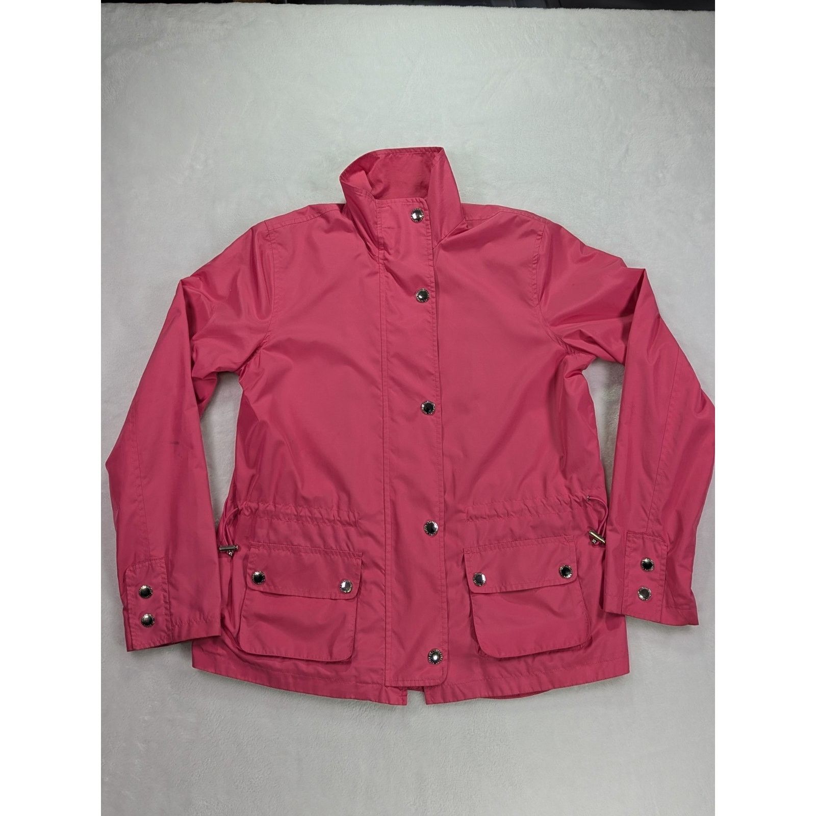 Lauren Ralph Lauren Size S Petite Pink Windbreaker Dual Zip w/Snap Overlay Lined Size S / US 4 / IT 40 - 2 Thumbnail
