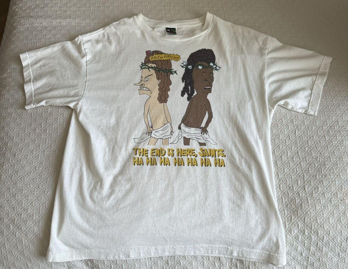 完売前に【SAINT Mxxxxxx】DENIM TEARS DT_SS TEE/ST TEARS SAINT Mxxxxxx - Denim Tears Lives Crew White – Anrosa Store