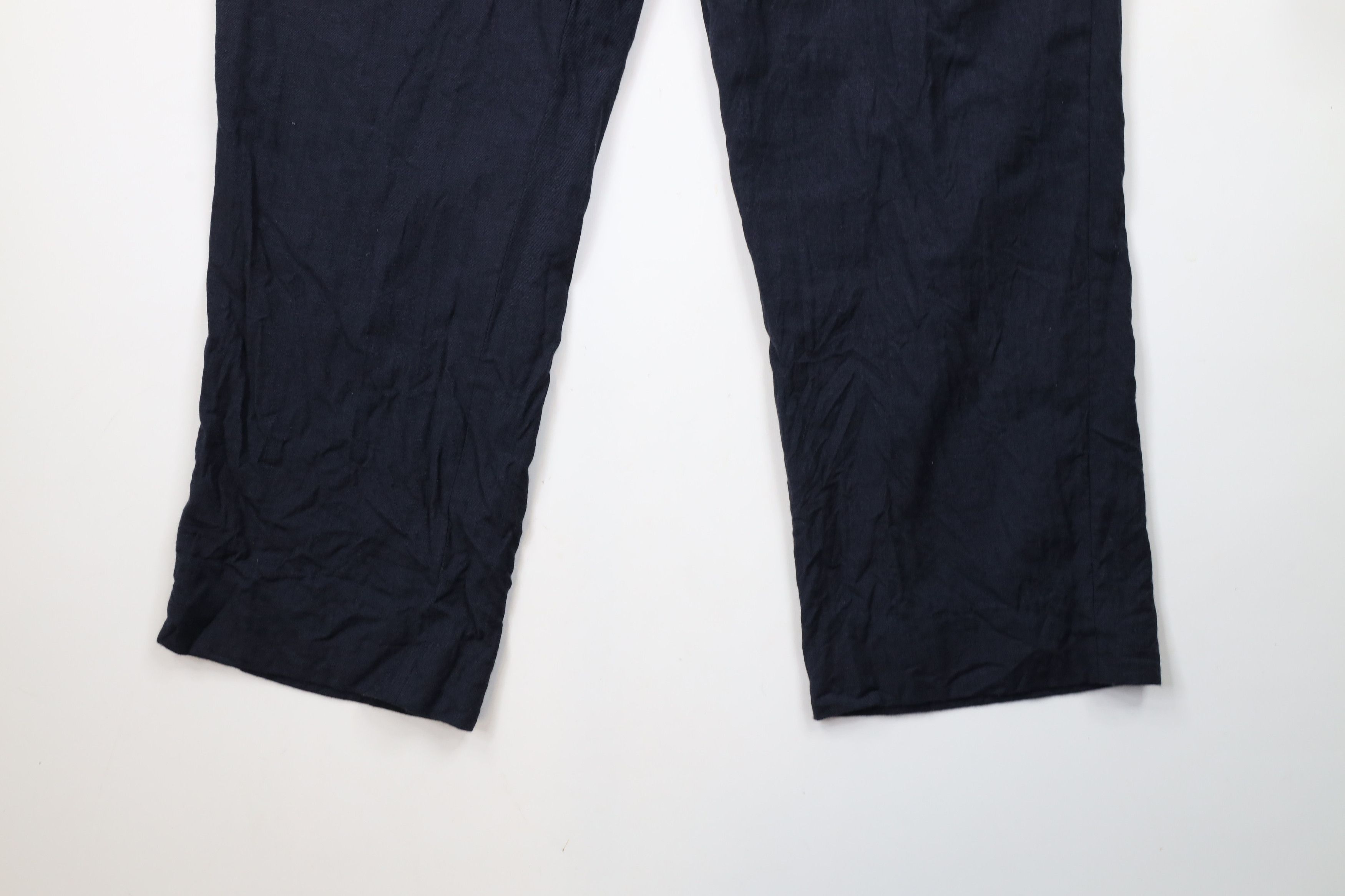 Vintage Vintage 90s Streetwear Pleated Wide Leg Chino Pants Blue Size US 34 / EU 50 - 4 Thumbnail