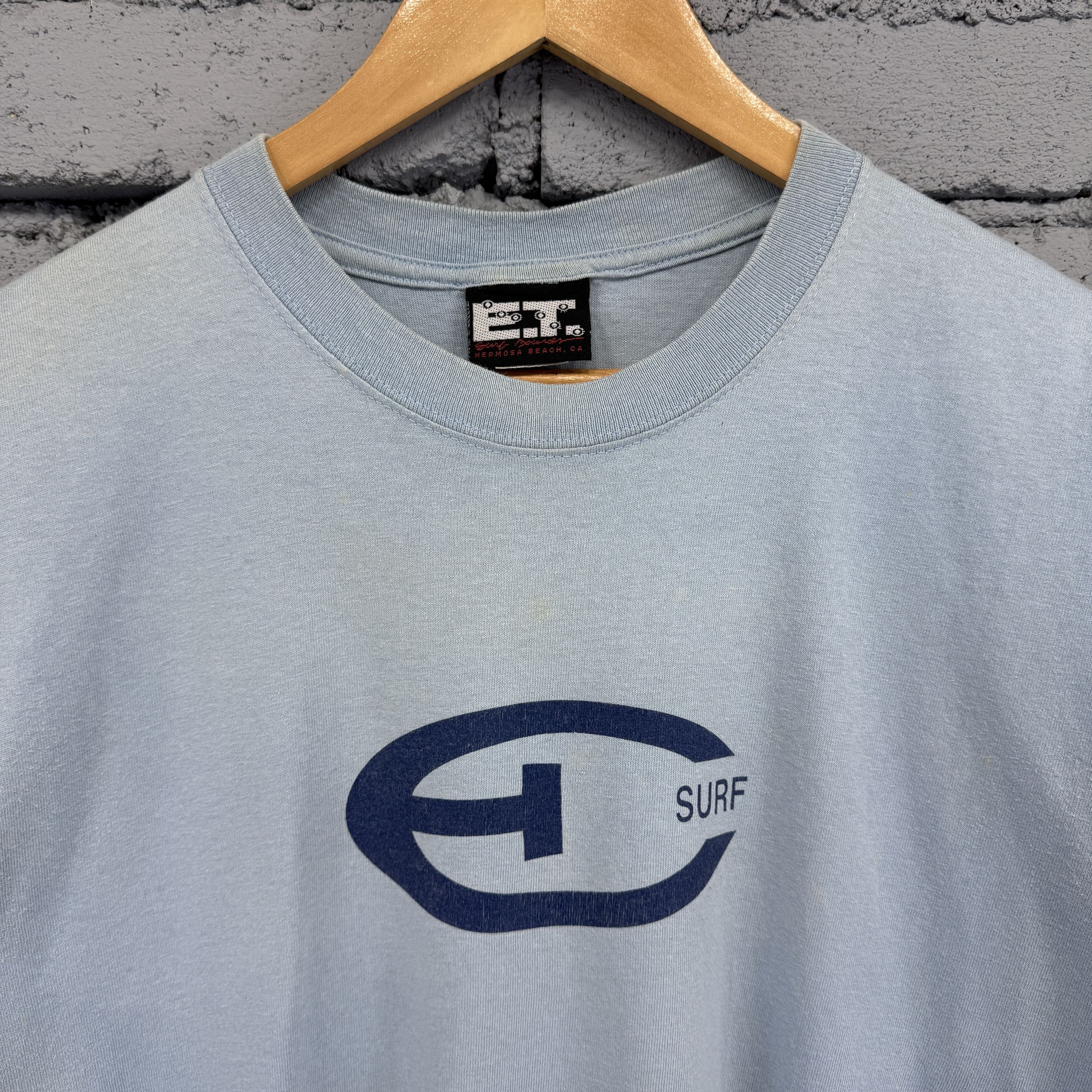 Vintage Vintage Light Blue E.T. Surf Graphic Sunfaded Tshirt Size US M / EU 48-50 / 2 - 3 Thumbnail