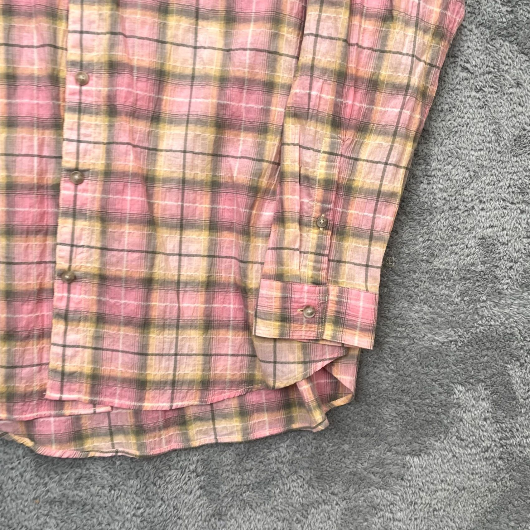 Eddie Bauer Eddie Bauer Shirt Womens XL Pink Plaid Cotton Stretch Button Up Pleated Size XL / US 12-14 / IT 48-50 - 5 Thumbnail