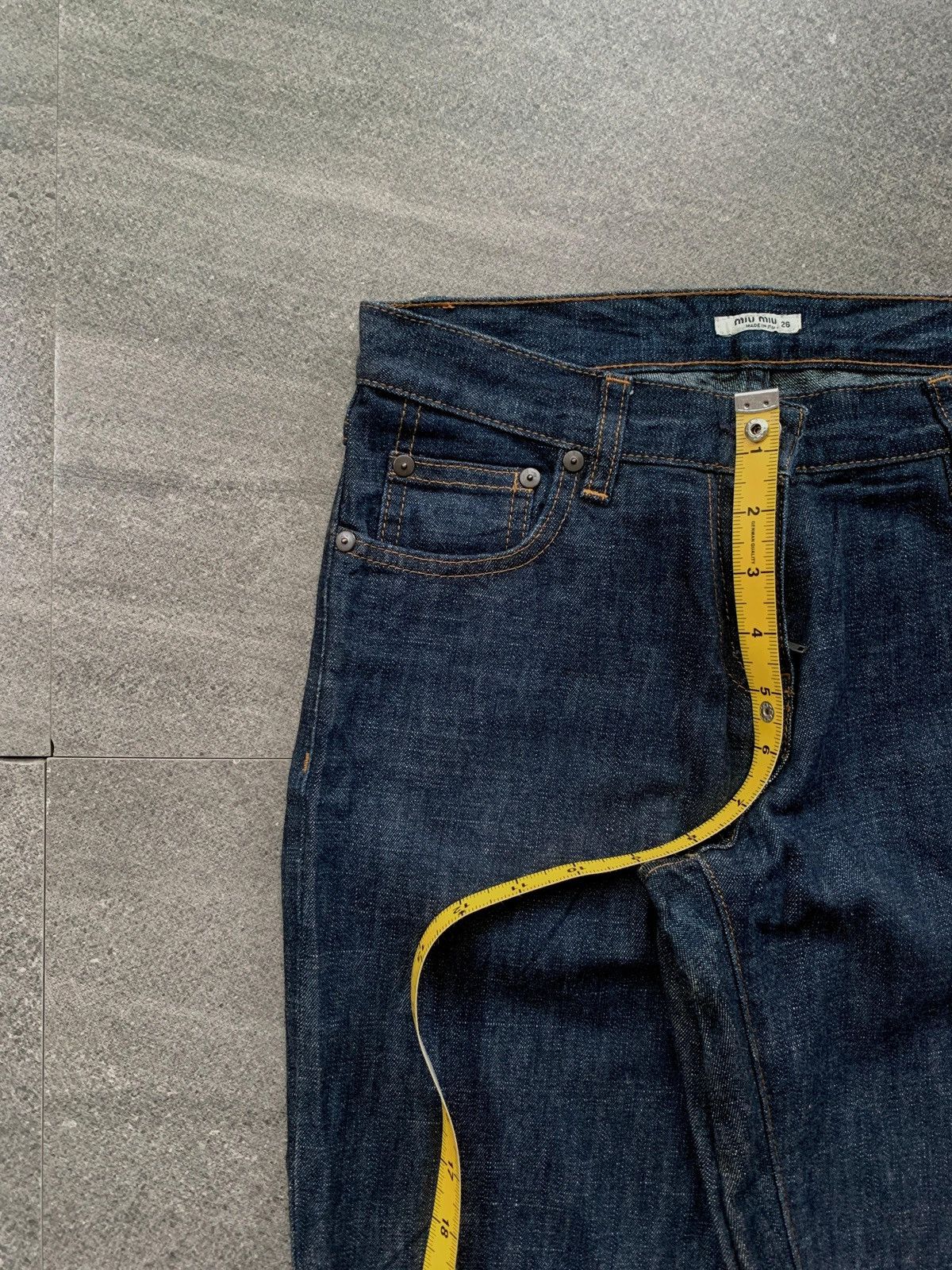 Miu Miu 2000s Flared Indigo Denim Jeans Size US 27 - 10 Thumbnail