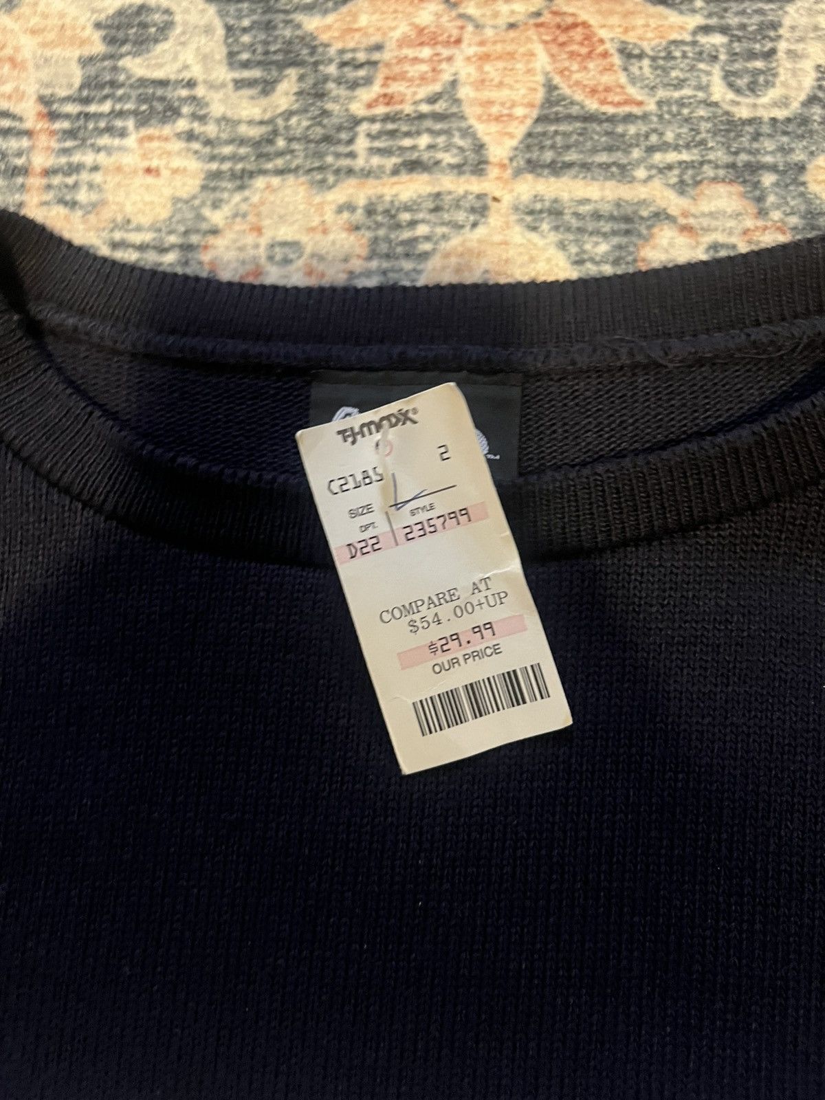 Other Vintage Caffeine Records Navy Knit Pullover Sweater Size US L / EU 52-54 / 3 - 3 Thumbnail
