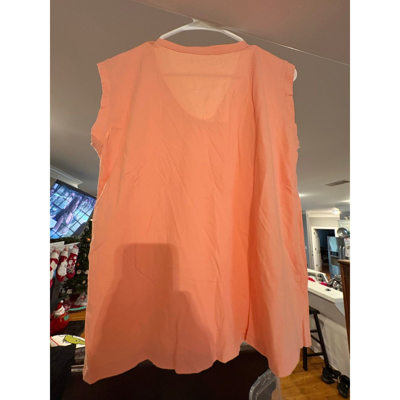 Loft LOFT Women’s Peach Sleeveless Blouse Size Small Smocked Size S / US 4 / IT 40 - 3 Thumbnail