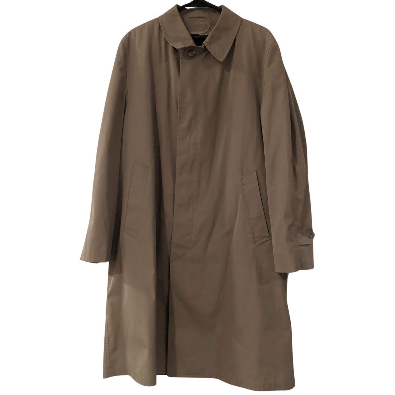 image of 80's London Fog Maincoats Men's Trench Coat - 44R, Never Worn in Brown (Size Small)