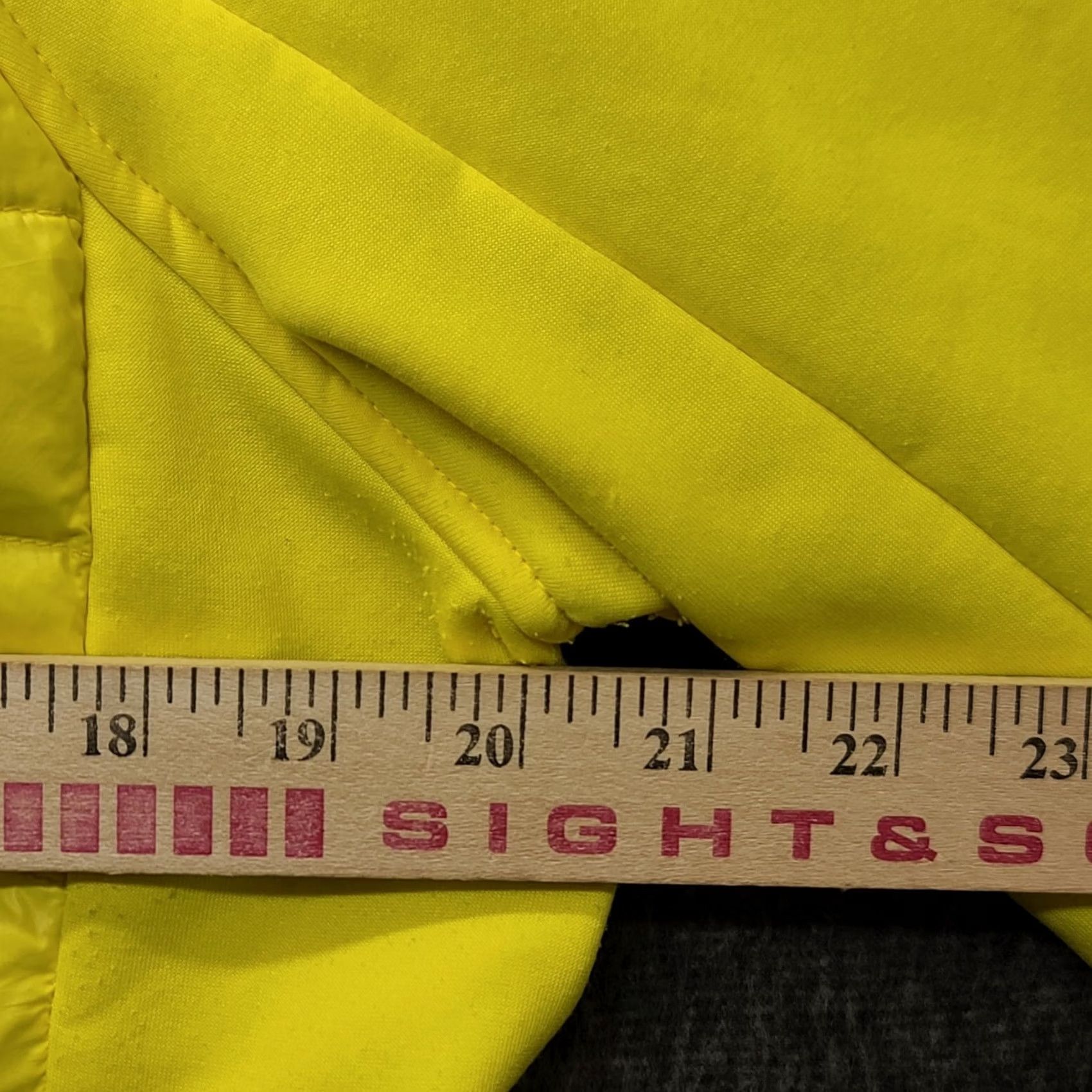 Calvin Klein Calvin Klein Performance Down Jacket Womens L Puffer Activewear Athleisure Yellow Zip Hooded Quilted Logo Regular Coat/Outerwear Jacket Size L / US 10 / IT 46 - 3 Thumbnail