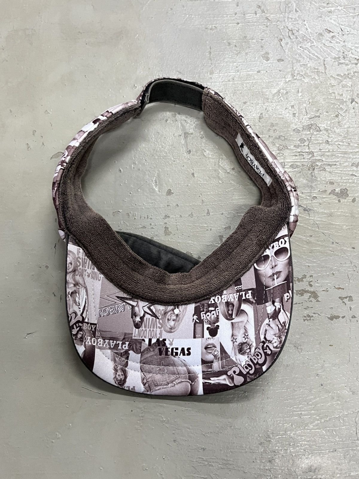 Playboy VTG Playboy Classic Pornstar Magazine Overprint Visor Hat Size ONE SIZE - 9 Thumbnail