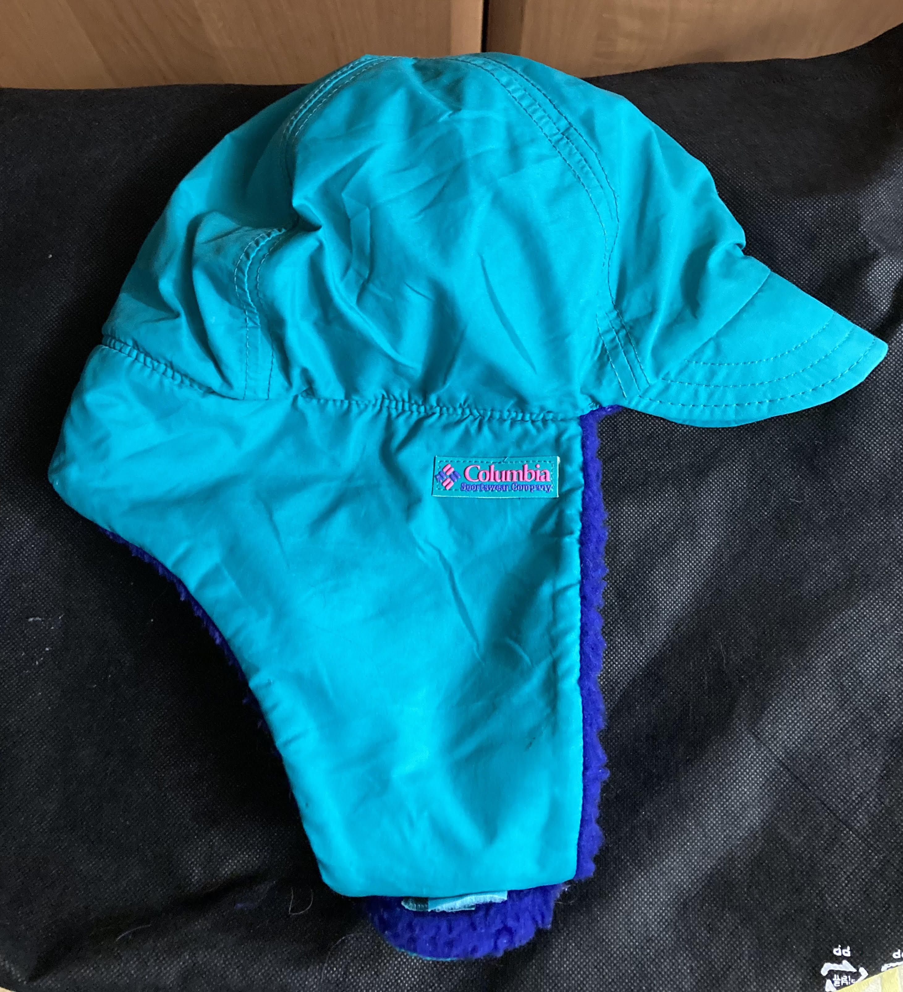 Columbia × Vintage Vintage Columbia Hat Sherpa Lined Ski Snow Trapper 80-90s. Size ONE SIZE - 10 Thumbnail