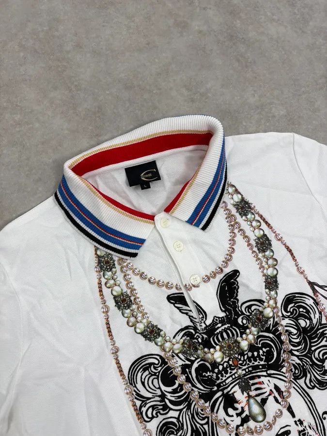 Just Cavalli SS2012 Cavalli White Trompe L’Œeil Necklaces Polo Size US S / EU 44-46 / 1 - 5 Thumbnail
