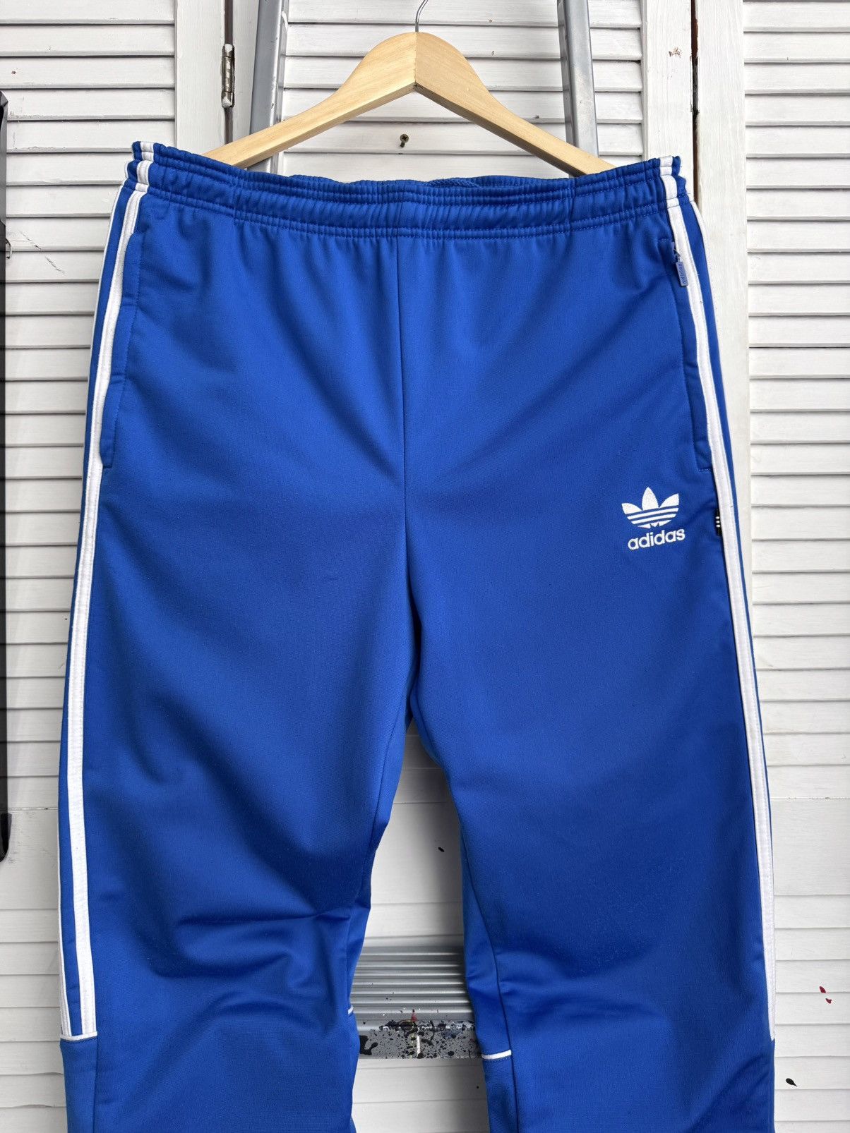 Adidas Vintage Adidas Originals Blue Trefoil Track Pants Size US 32 / EU 48 - 4 Thumbnail