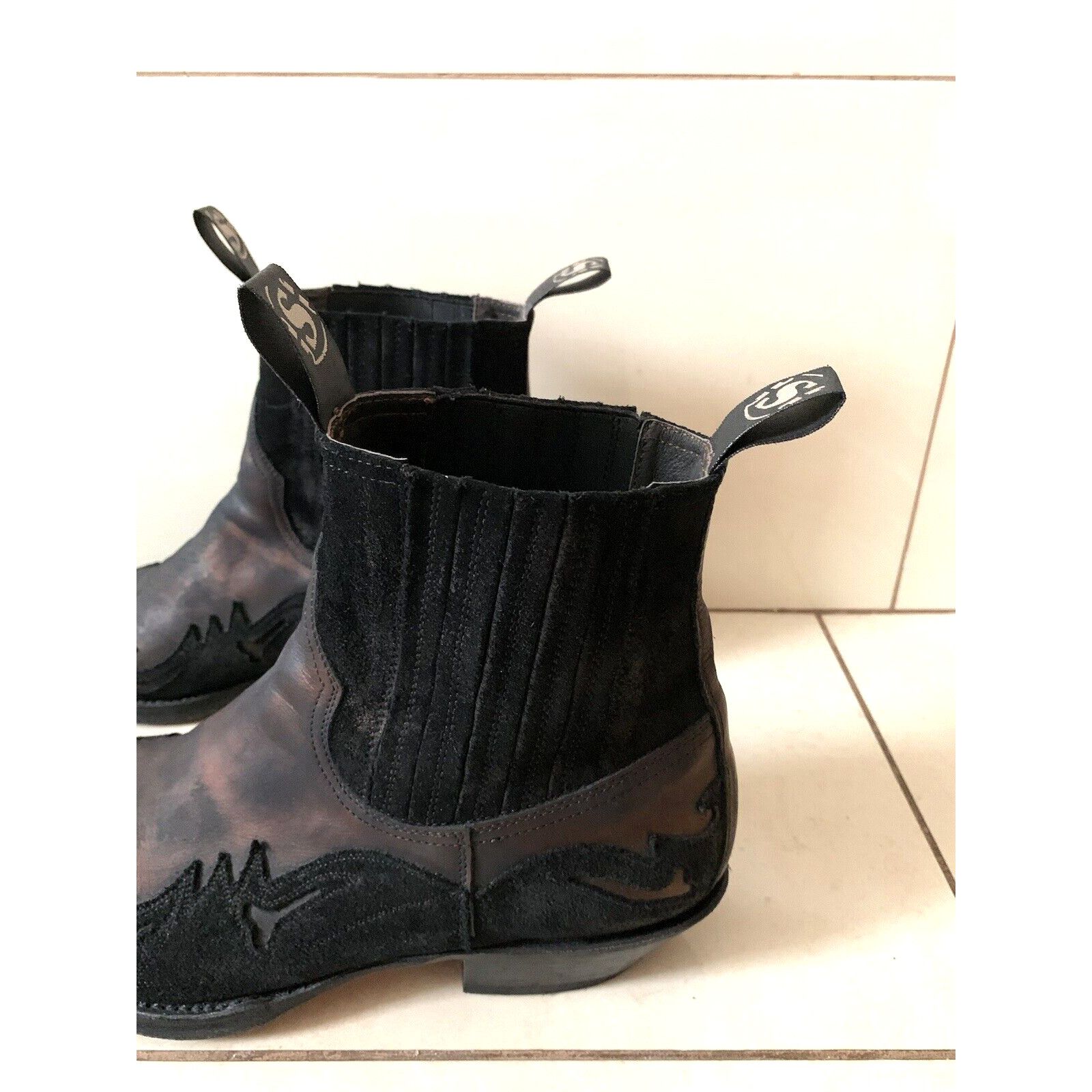 Sendra Men's SENDRA Cowboy Leather Boots Bronze EU 45 UK 10 US 10.5 Size US 10.5 / EU 43-44 - 3 Thumbnail