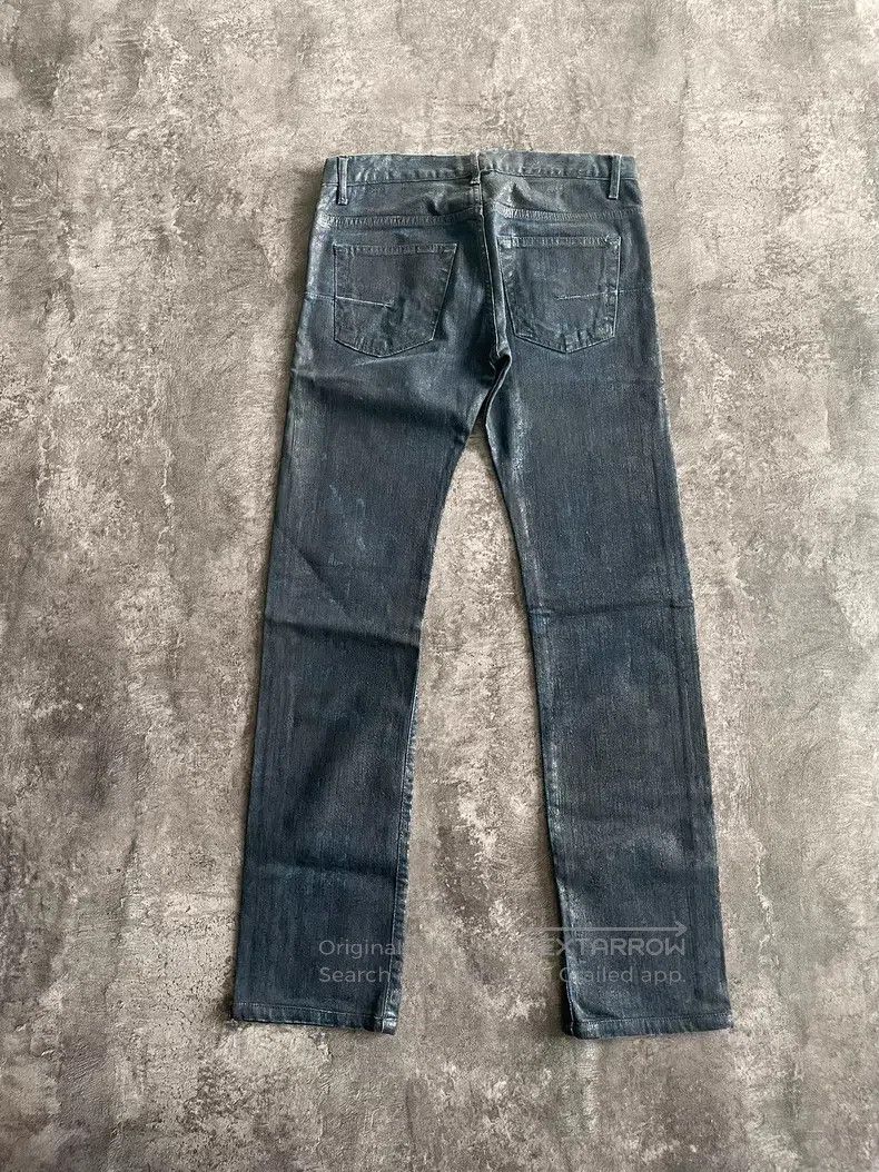Dior Dior Dark Blue Cracked Glaze Jeans Size US 29 - 2 Thumbnail