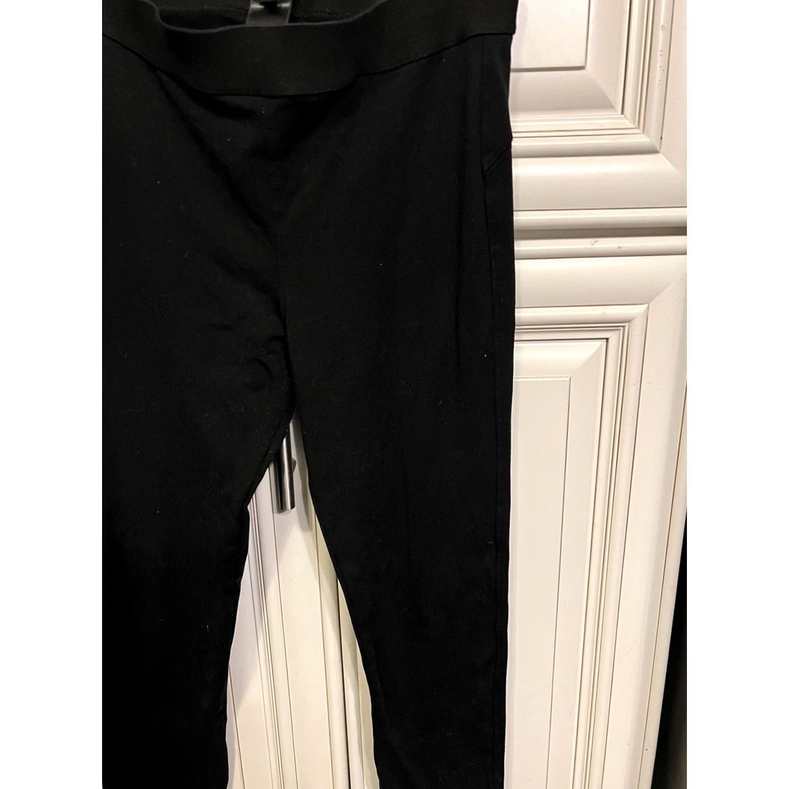 Vintage David Lerner Split Knee Ankle Leggings S Black Womens Jegging Size 28" / US 6 / IT 42 - 2 Thumbnail