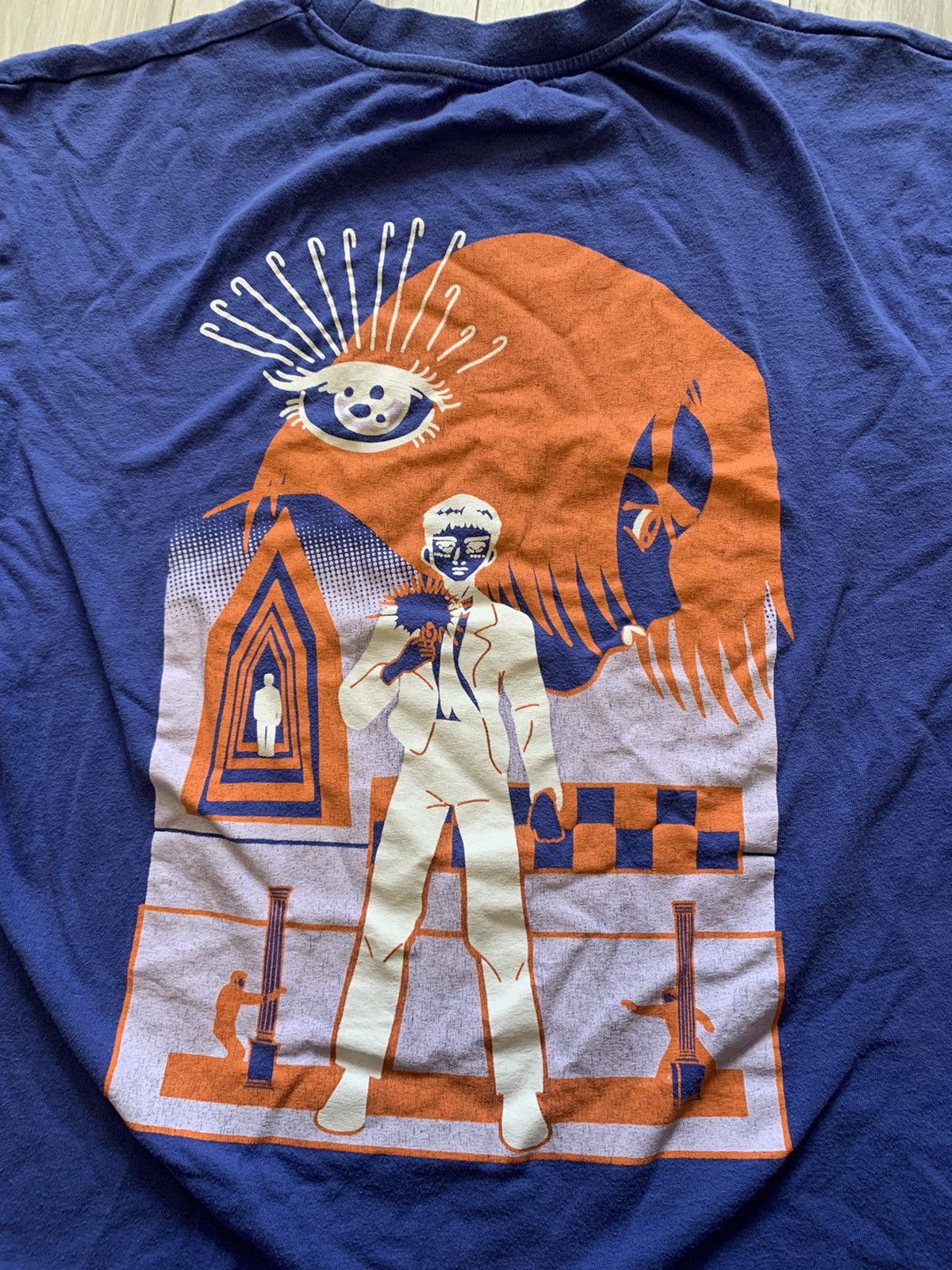 Edwin × Japanese Brand × Vintage Edwin Ninkyo Eiga T-Shirt - Dazzling Blue Size US L / EU 52-54 / 3 - 3 Thumbnail
