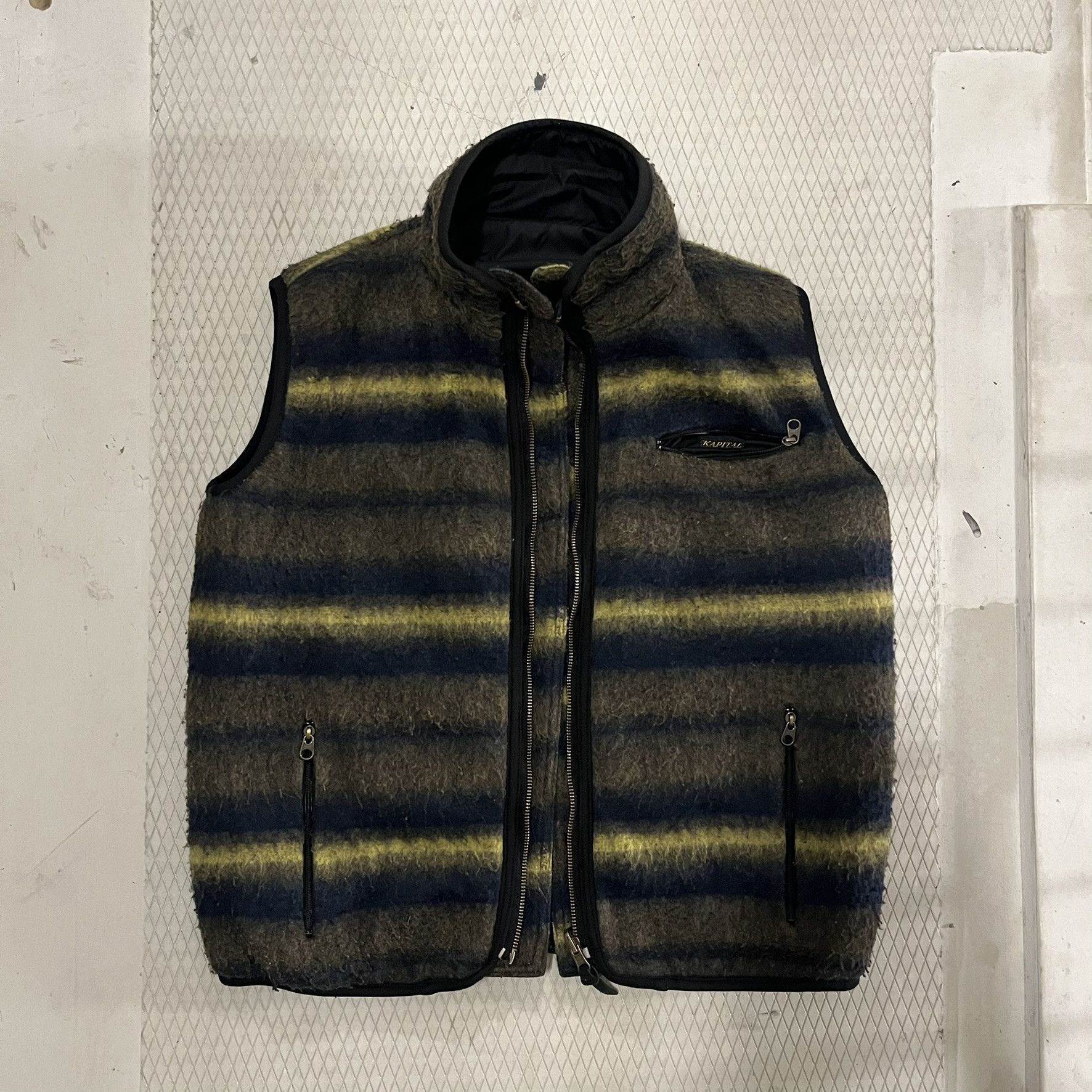 Kapital Kapital Reversible Striped Wool/Nylon Vest Size US S / EU 44-46 / 1 - 1 Thumbnail