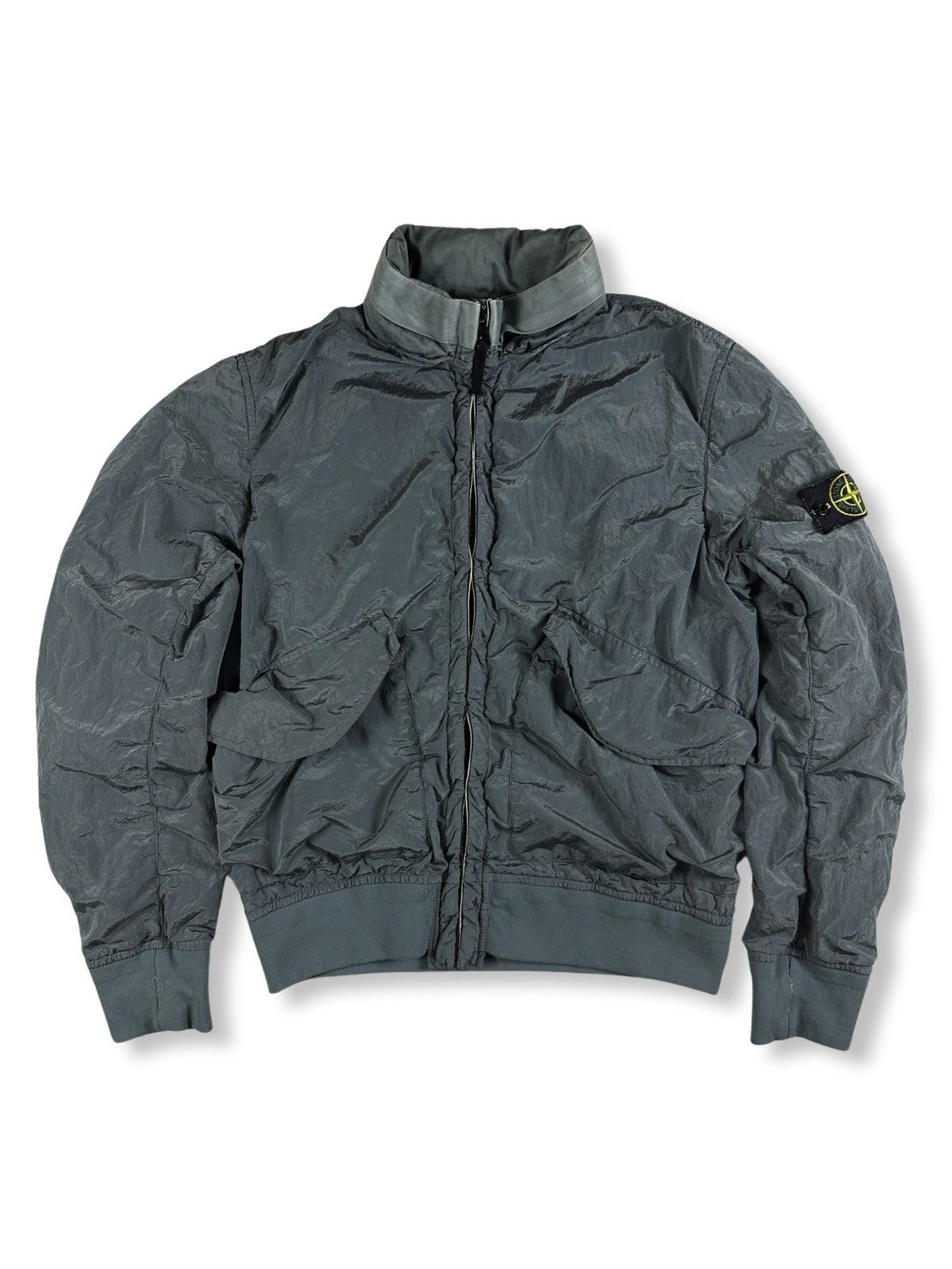 image of Stone Island Vintage Shimmer Bomber in Blue, Men's (Size Large)