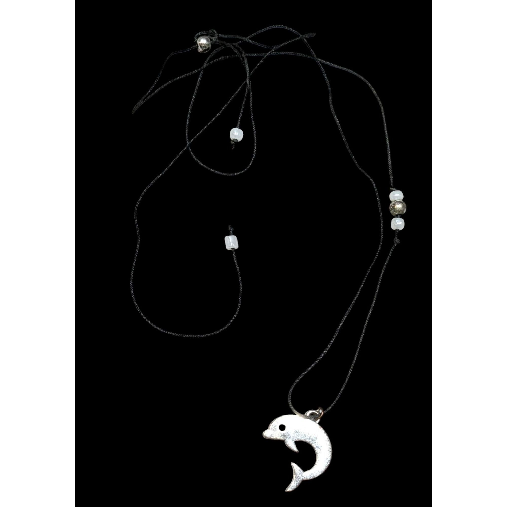 Other Simple Beachy Dolphin Pendant Necklace With Beaded Accents Size ONE SIZE - 1 Thumbnail