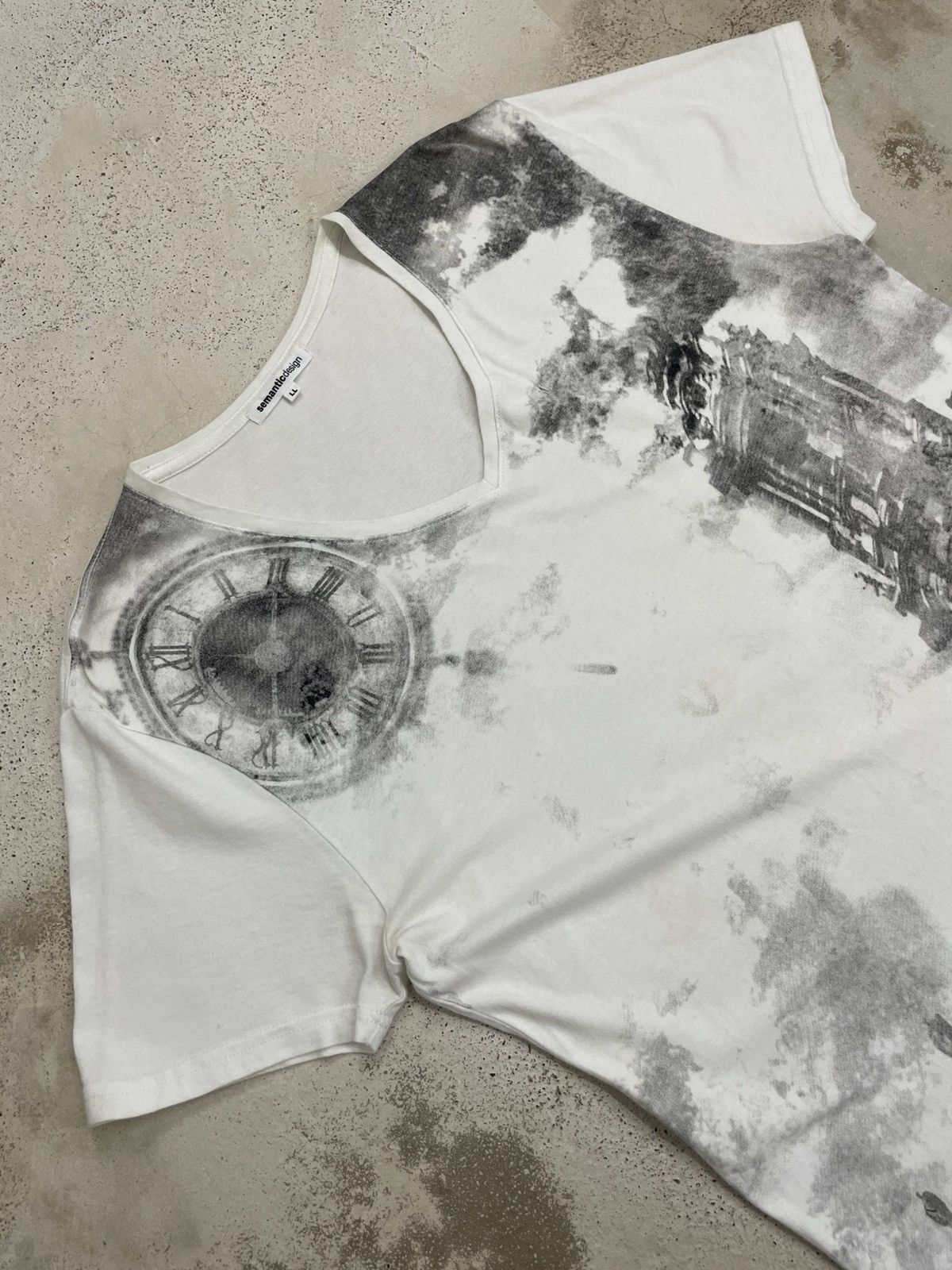 Japanese Brand Semantic Smoke London Clock Art History Painting Unisex Tee Size US L / EU 52-54 / 3 - 3 Thumbnail