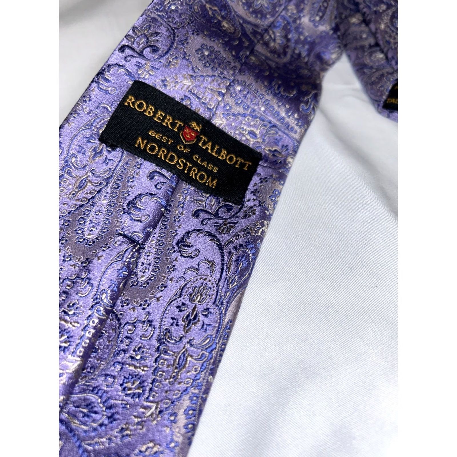 Robert Talbott Robert Talbott Tie Mens Blue Paisley Silk 60" Long EUC Size ONE SIZE - 7 Thumbnail