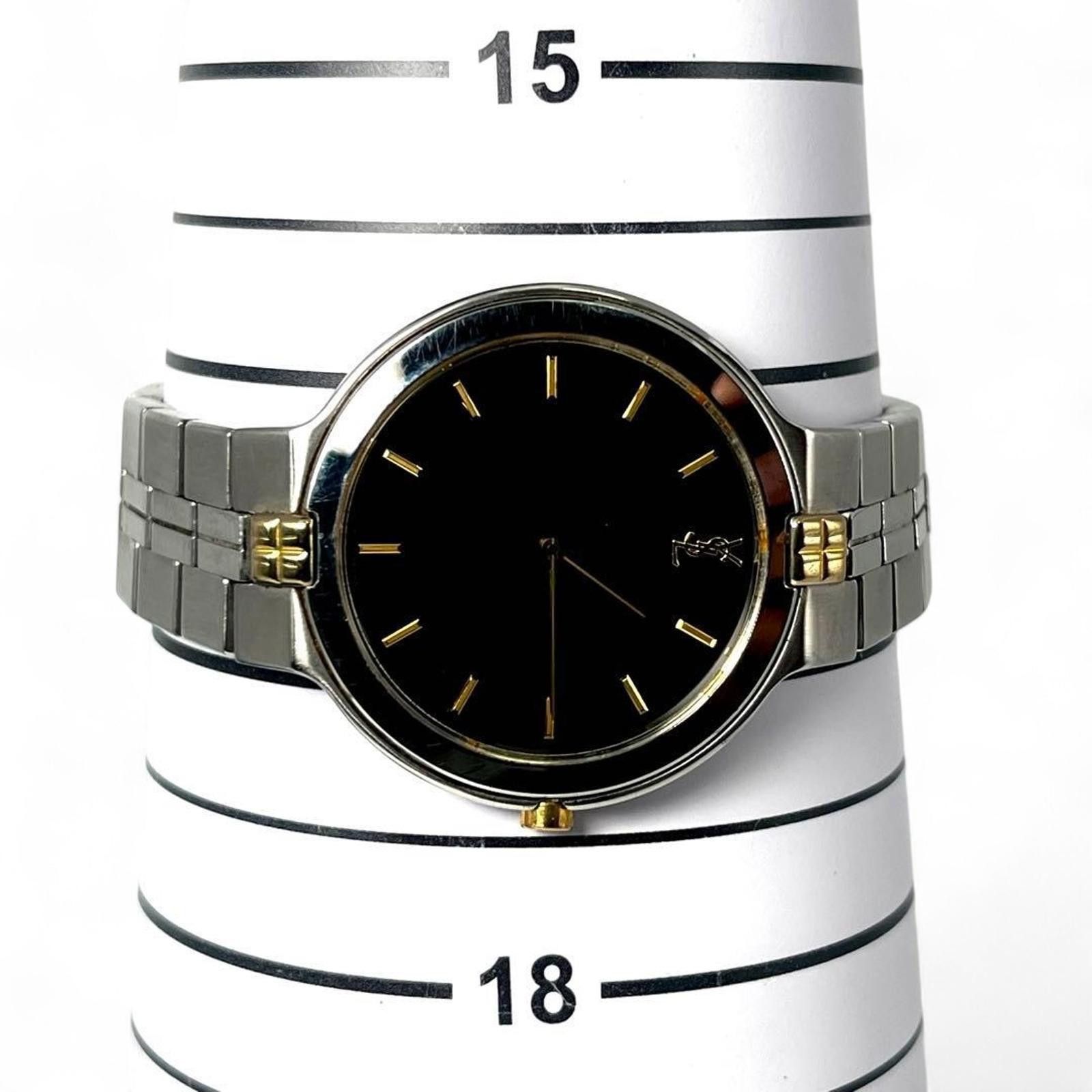 Yves Saint Laurent Yves Saint Laurent - Vintage Silver and Gold Watch Size ONE SIZE - 6 Thumbnail