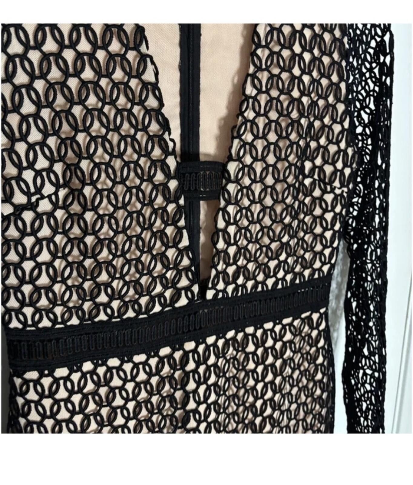 John Elliott ELLIATT Chic Black and Tan Mesh Dress Size L / US 10 / IT 46 - 5 Thumbnail