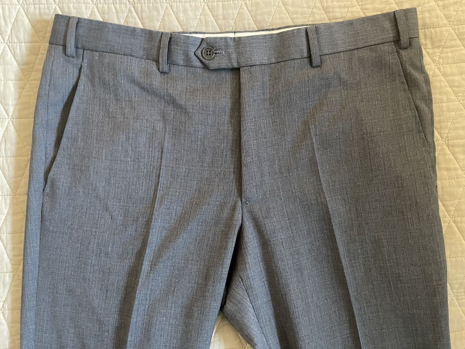 Armani Collezioni Flat Front Button Tab Wool Trouser Size US 34 / EU 50 - 6 Thumbnail