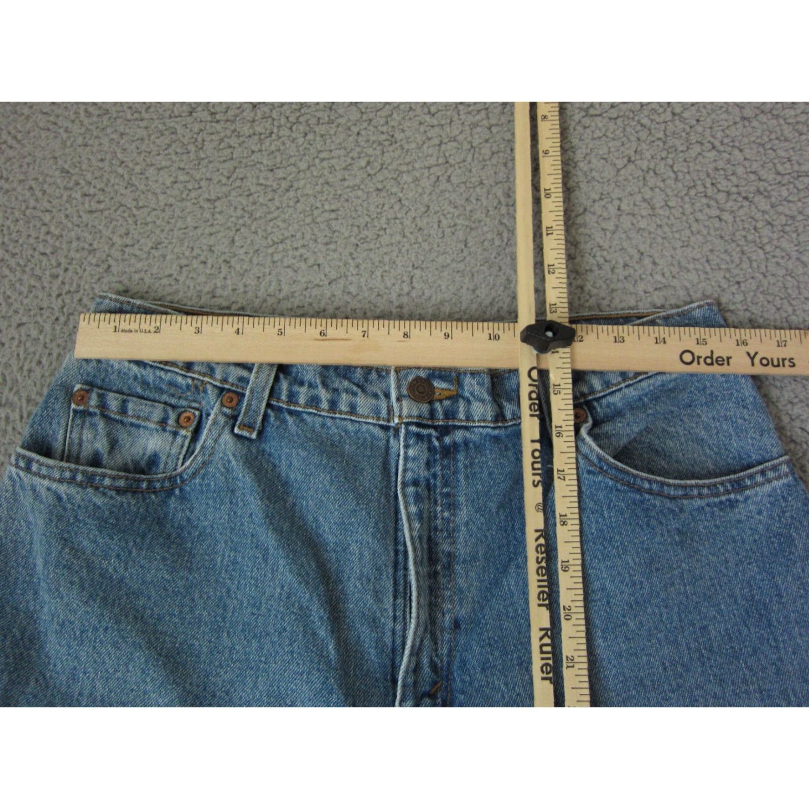 Levi's VINTAGE Levi's Jeans Womens 14 Blue 551 High Rise 32 x 28 90s Tapered Canada Size 36" / US 14 / IT 50 - 7 Thumbnail
