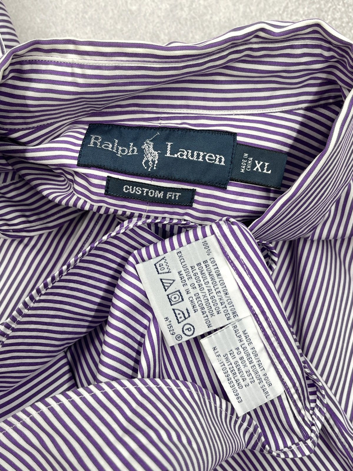 Polo Ralph Lauren Vintage Polo Ralph Lauren Striped Shirt Purple Y2K Rugby RRL Size US XL / EU 56 / 4 - 6 Thumbnail