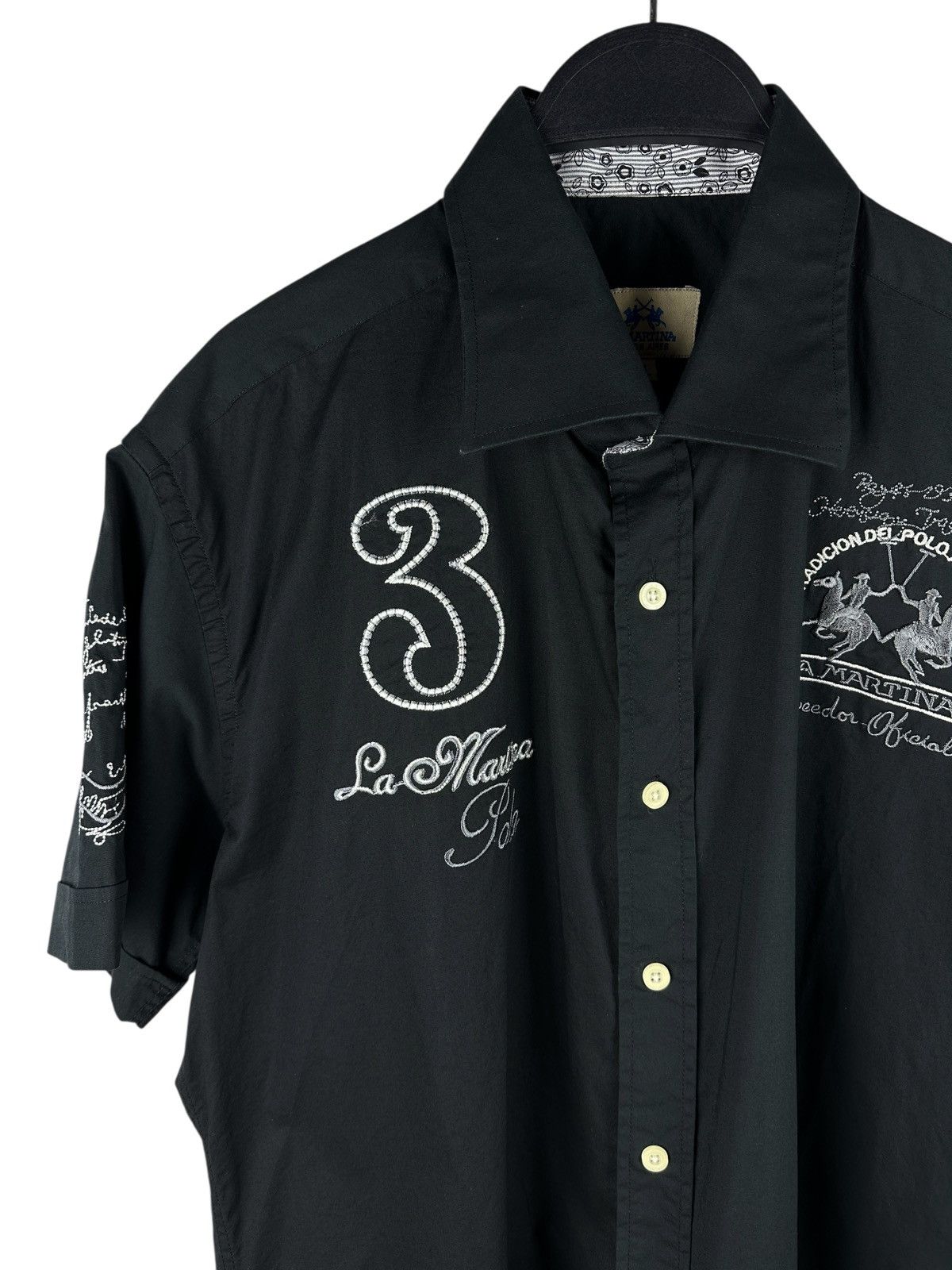 La Martina Vintage La Martina Argentina Short Sleeve Shirt Black Size US XL / EU 56 / 4 - 2 Thumbnail