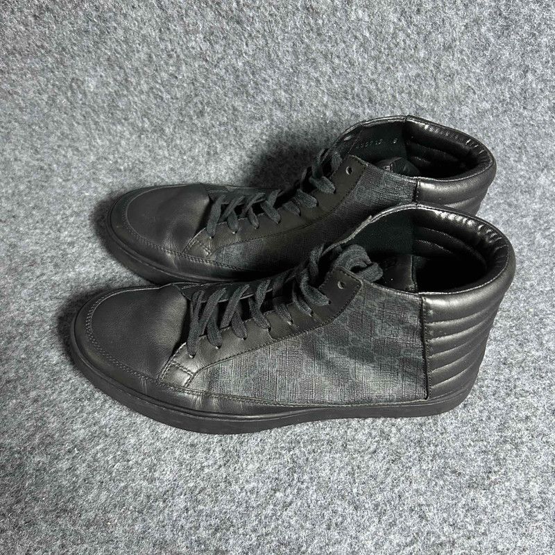 Gucci Gucci Black High-Top Sneakers 0079 Size US 7.5 / EU 40-41 - 1 Thumbnail