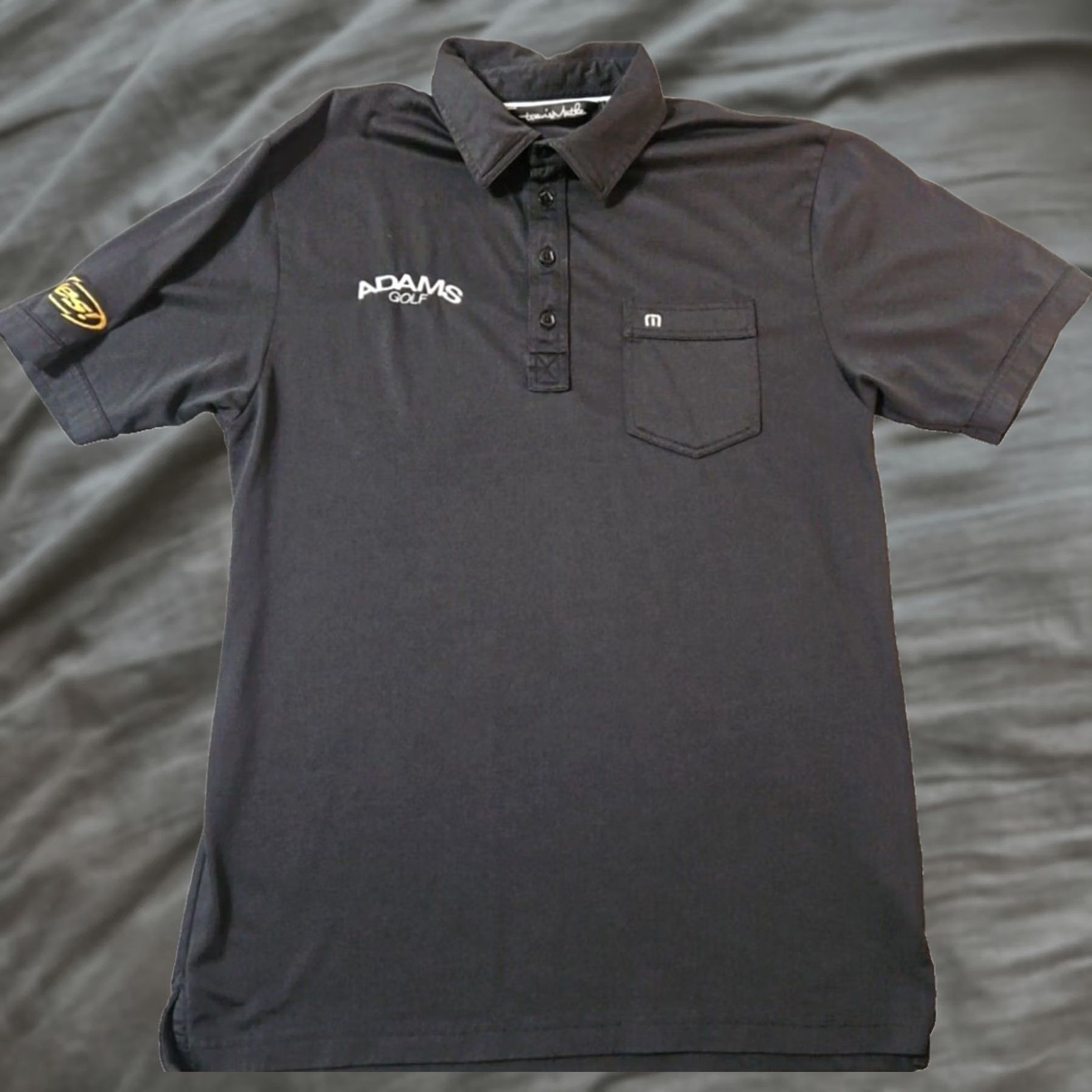 TravisMathew Travis Mathew Golf Polo Shirt Mens Medium Black Pima Cotton Poly Size US M / EU 48-50 / 2 - 1 Thumbnail