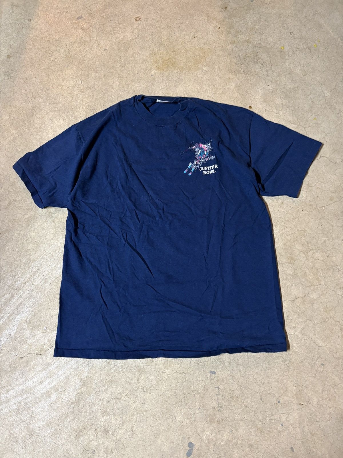 Hanes Vintage 90s Hanes Beefy Skii Graphic Made In USA Tee T-shirt Size US XL / EU 56 / 4 - 4 Thumbnail