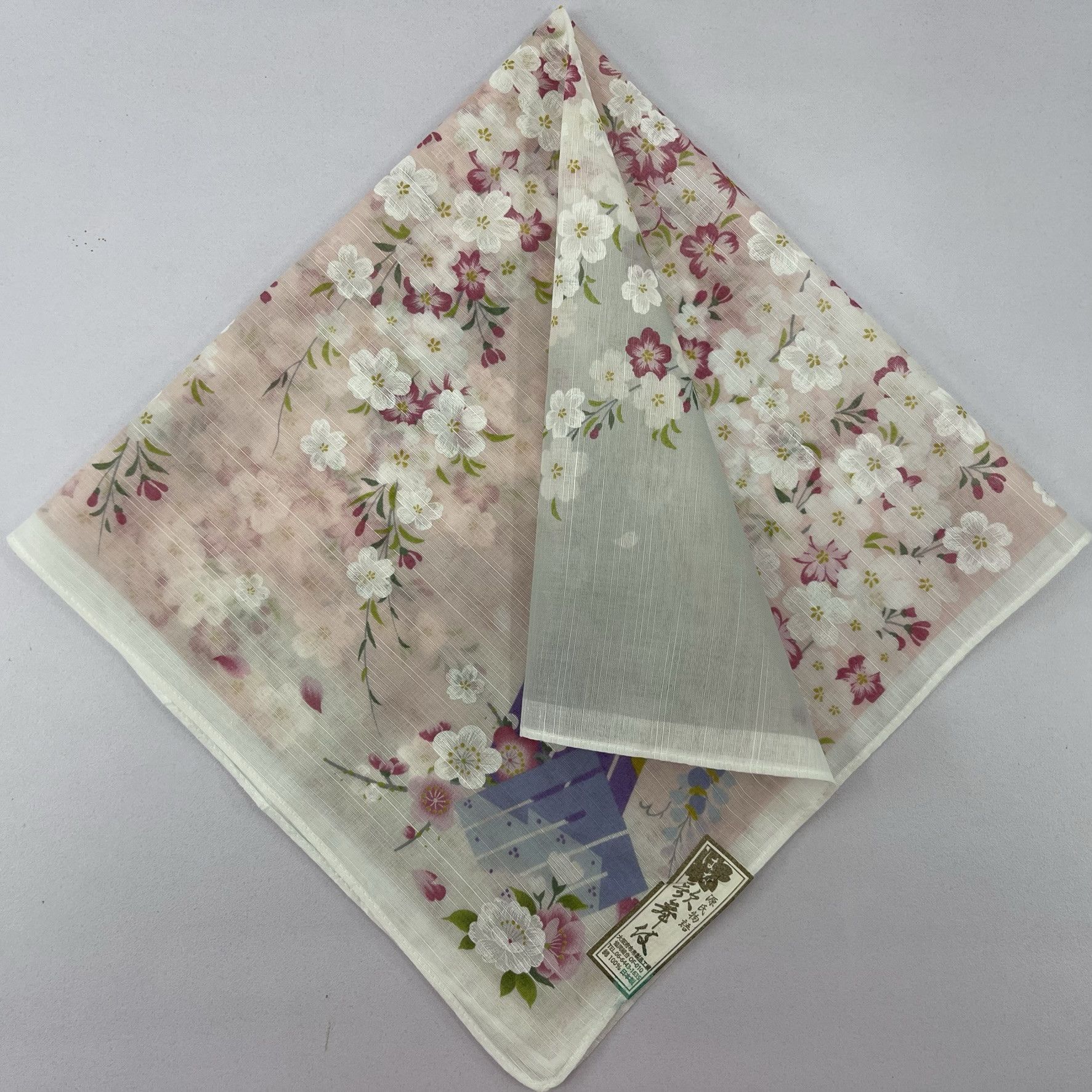 Japanese Brand Vintage Japanese Spring Floral Handkerchief - 5007 Size ONE SIZE - 1 Thumbnail