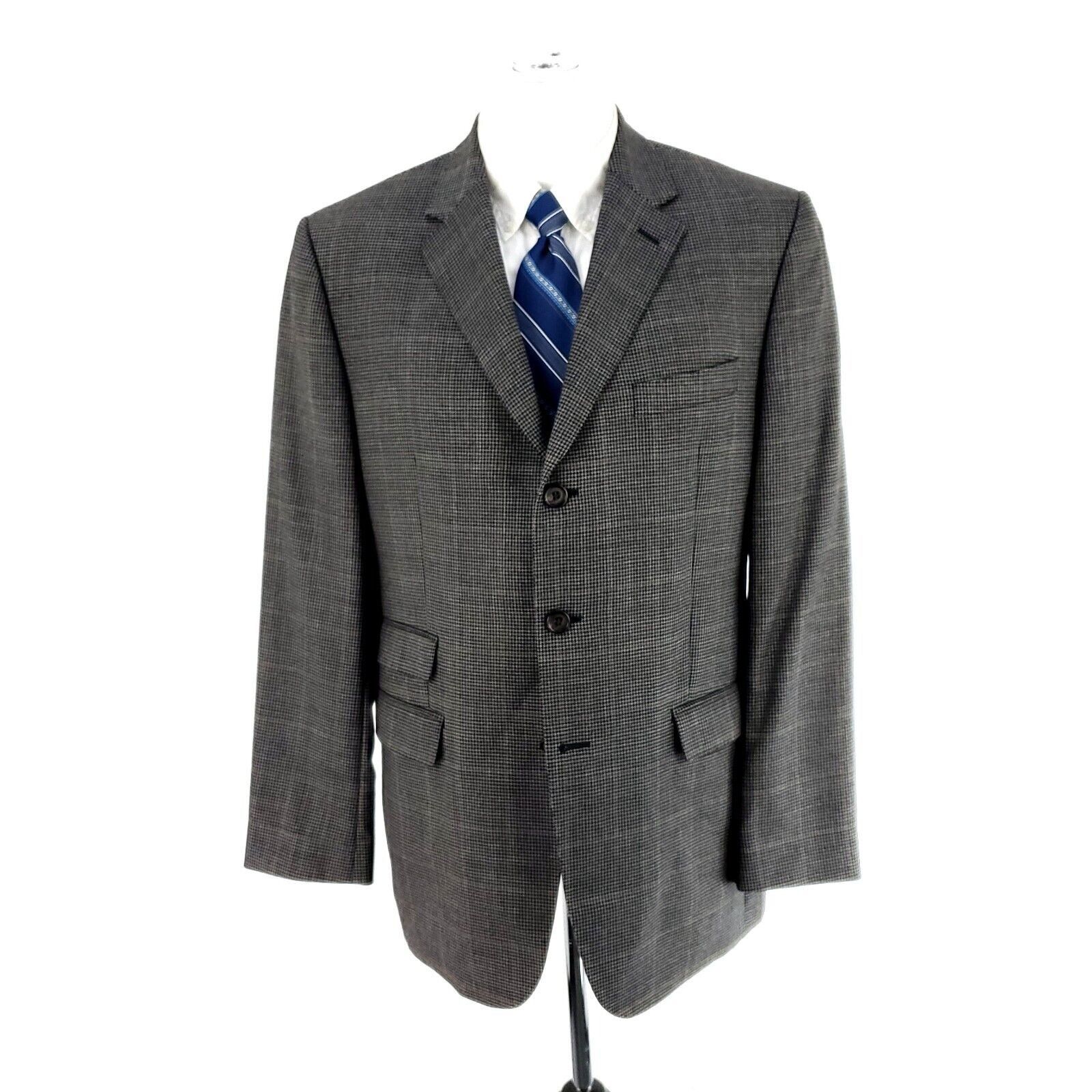 Lauren Ralph Lauren Lauren Ralph Lauren Wool 3 Button Sport Coat 38R Gray Hounds Size 38R - 3 Thumbnail